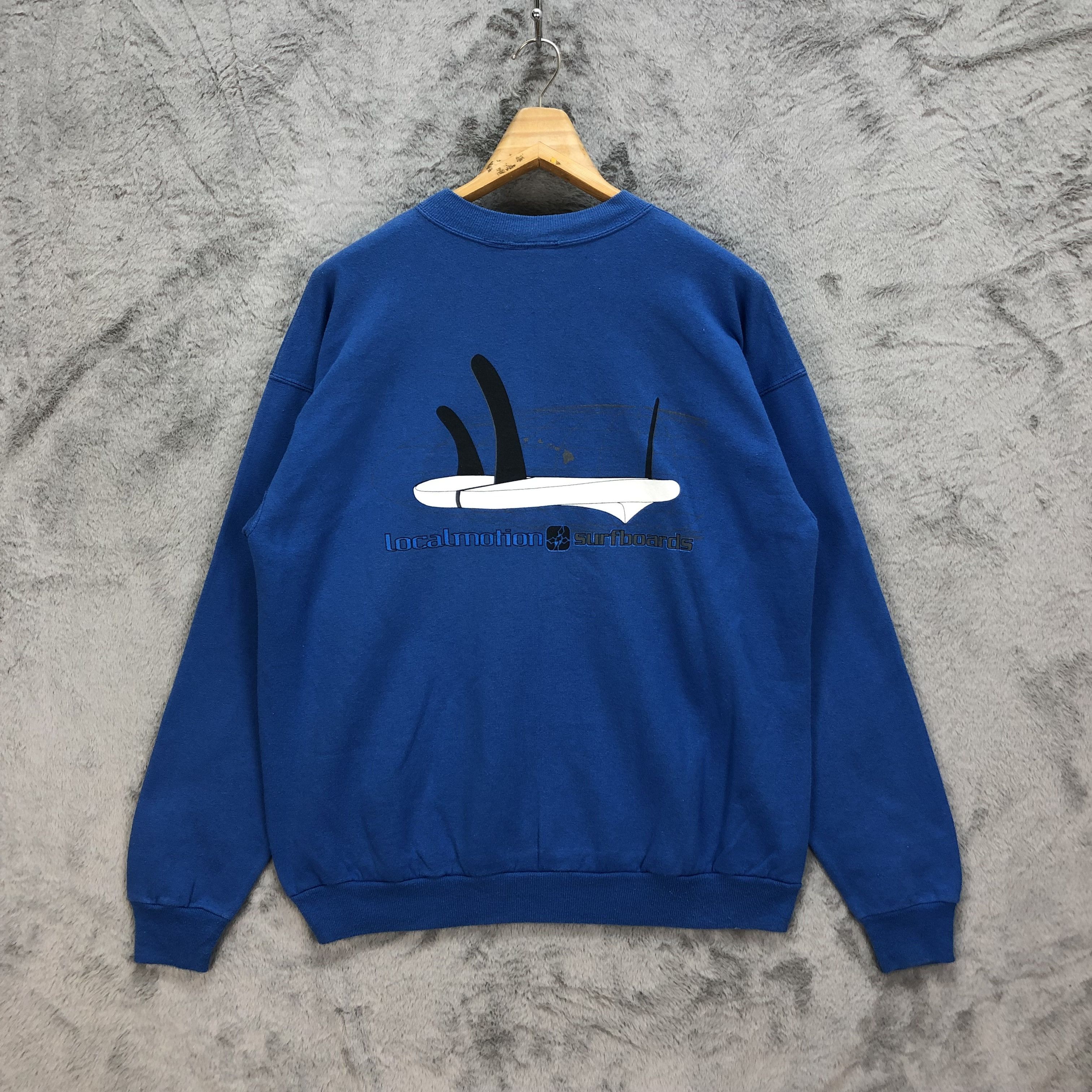 Vintage Vintage Local Motion Surfboards Blue Sweatshirts #5434-190 Size US L / EU 52-54 / 3 - 1 Thumbnail