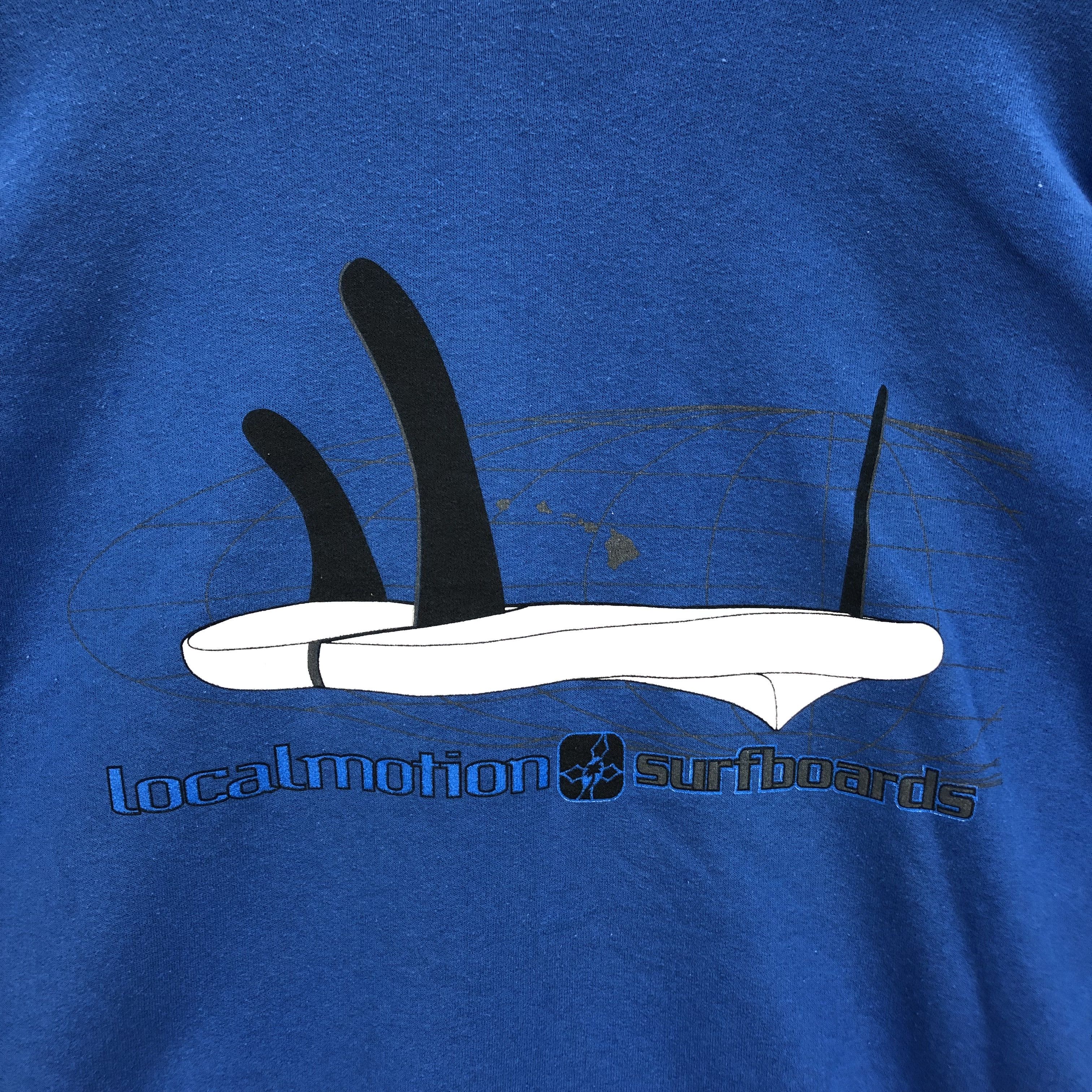 Vintage Vintage Local Motion Surfboards Blue Sweatshirts #5434-190 Size US L / EU 52-54 / 3 - 2 Thumbnail