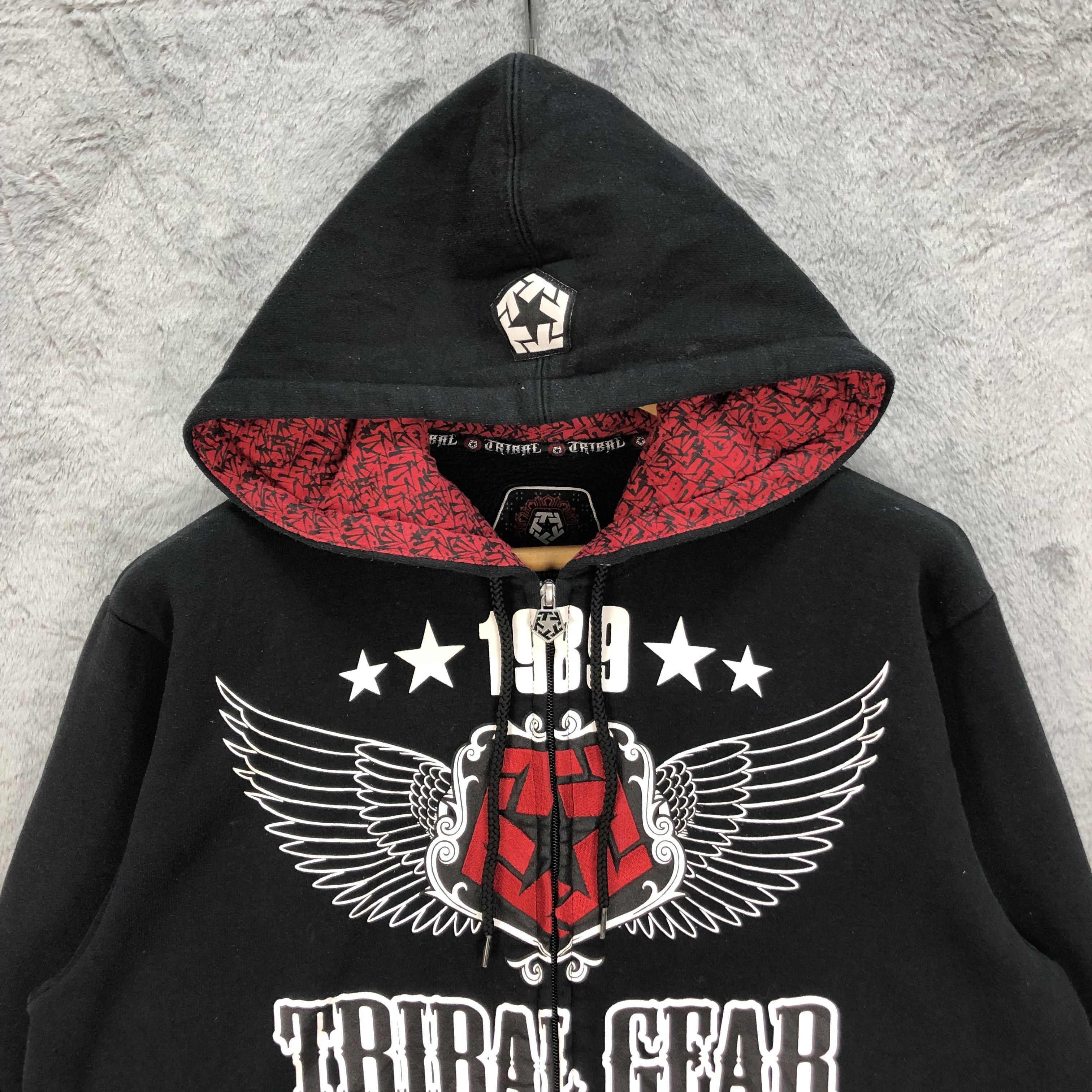 Japanese Brand Tribal Gear Big Logo Zipper Hoodies #5430-190 Size US XL / EU 56 / 4 - 2 Thumbnail