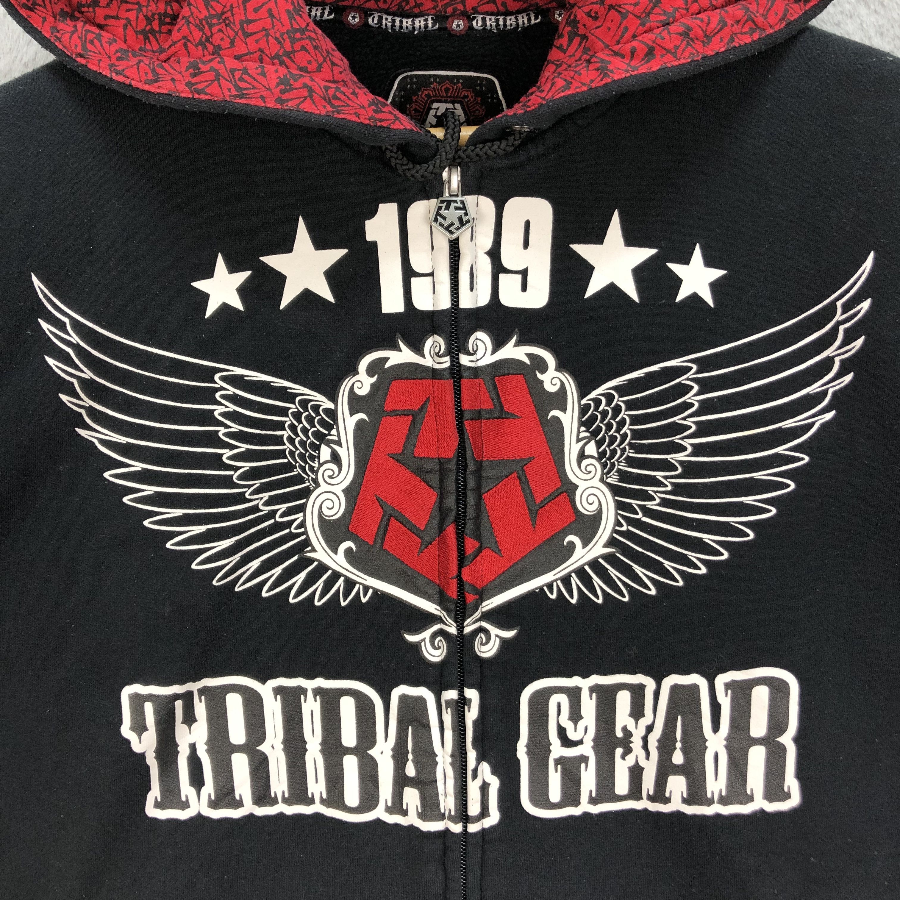 Japanese Brand Tribal Gear Big Logo Zipper Hoodies #5430-190 Size US XL / EU 56 / 4 - 4 Thumbnail