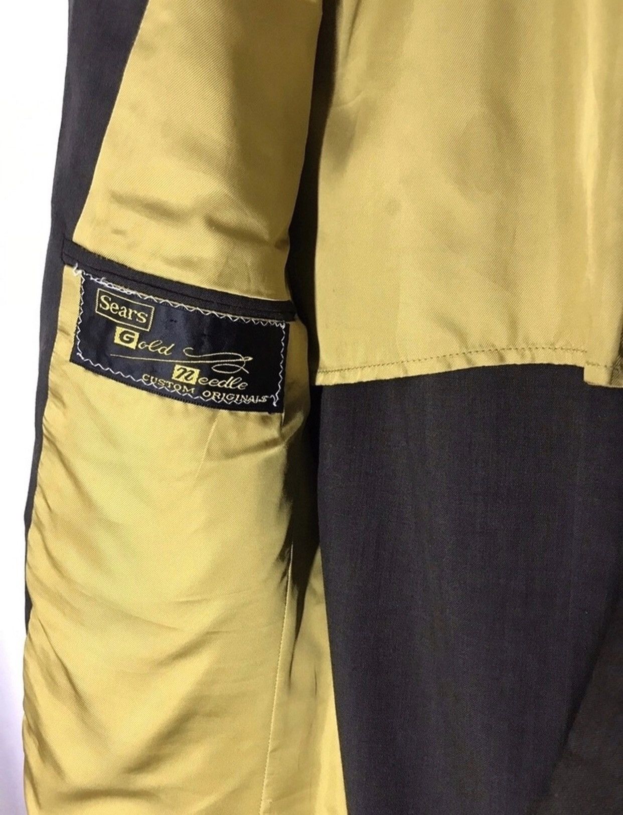 Needles × Vintage Vintage Needles X Sears Gold One Button Jacket Size 46L - 7 Thumbnail