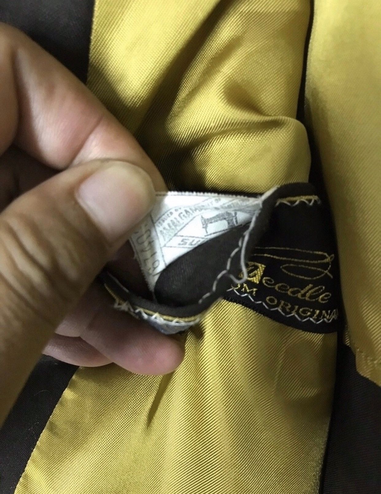 Needles × Vintage Vintage Needles X Sears Gold One Button Jacket Size 46L - 9 Thumbnail