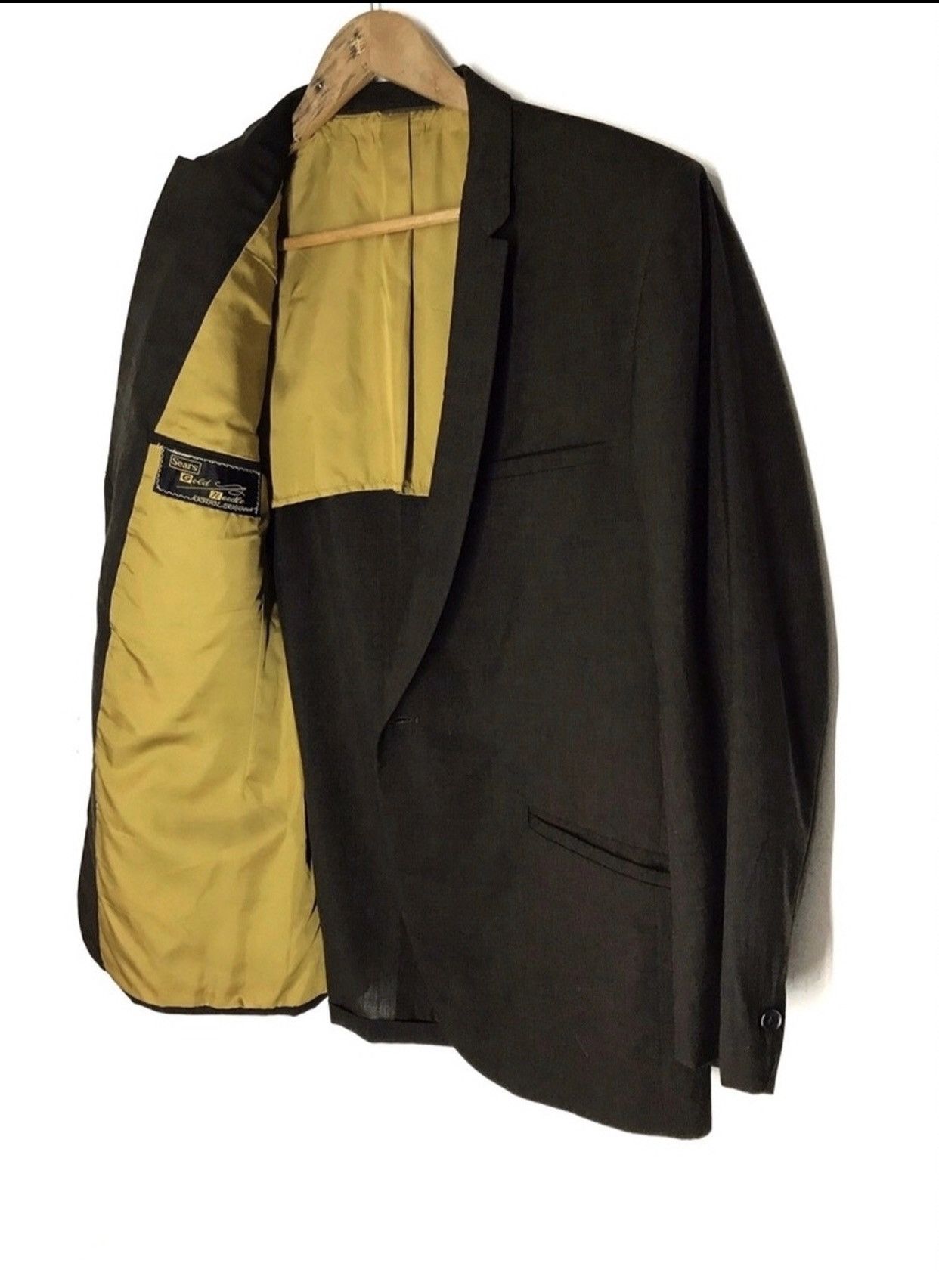 Needles × Vintage Vintage Needles X Sears Gold One Button Jacket Size 46L - 1 Thumbnail