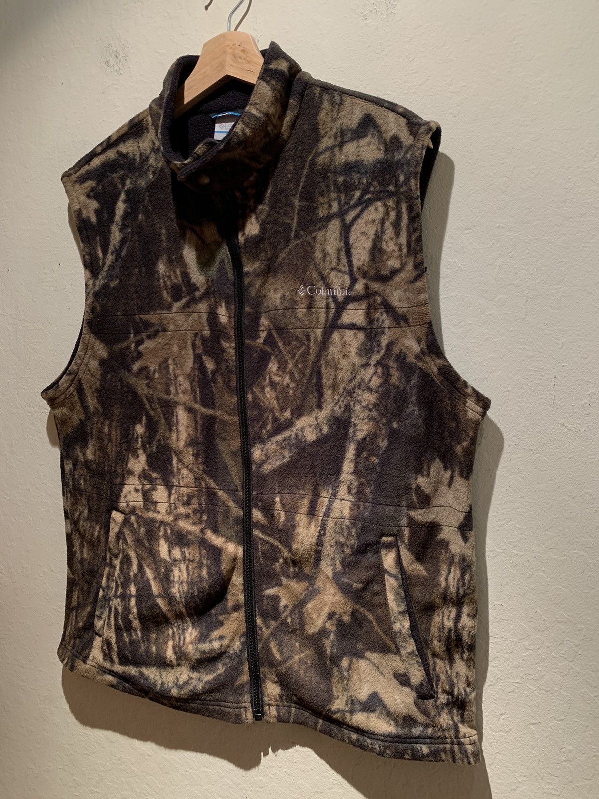 *RARE* Columbia x Timberwolf Camo Fleece Outdoor Vest - M