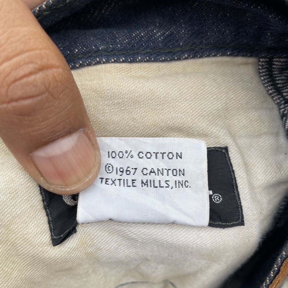 American Apparel Vintage 1967 Canton Campux Distressed 13oz Denim Size 29" - 6 Thumbnail