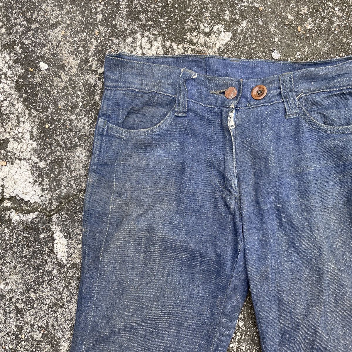 American Apparel Vintage 1967 Canton Campux Distressed 13oz Denim Size 29" - 3 Thumbnail