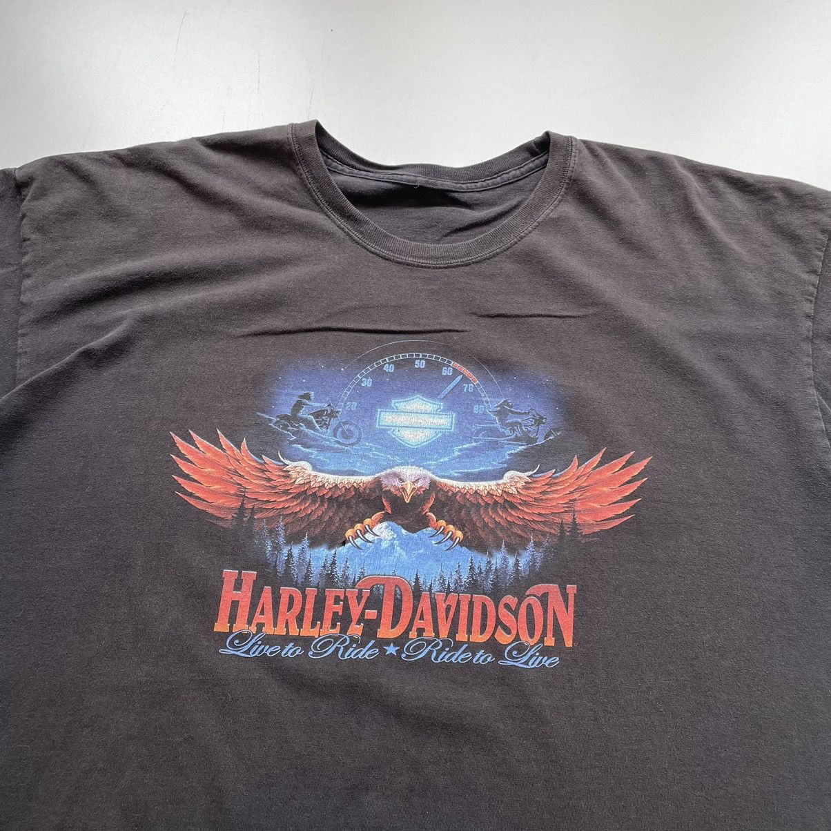 2000'S Harley-Davidson Motorcycle T-shirt, Women's, Size Medium cotton gray type Vintage Second Hand