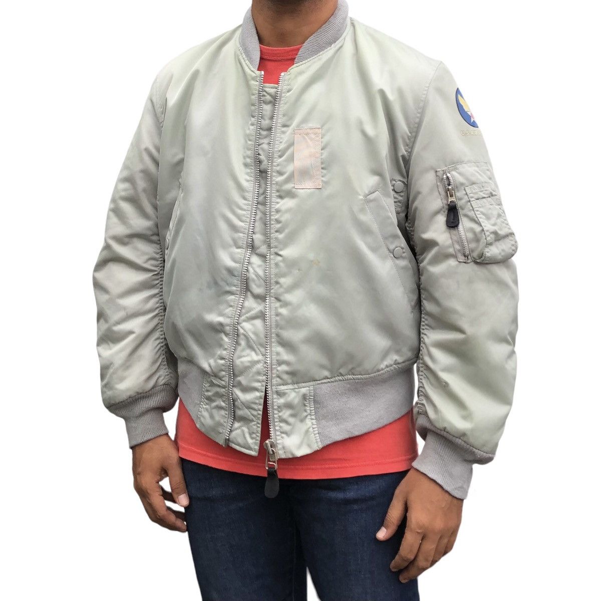 Vintage Vintage U.S Air Force Intermediate Ma-1 Bomber Jacket Size US M / EU 48-50 / 2 - 2 Thumbnail