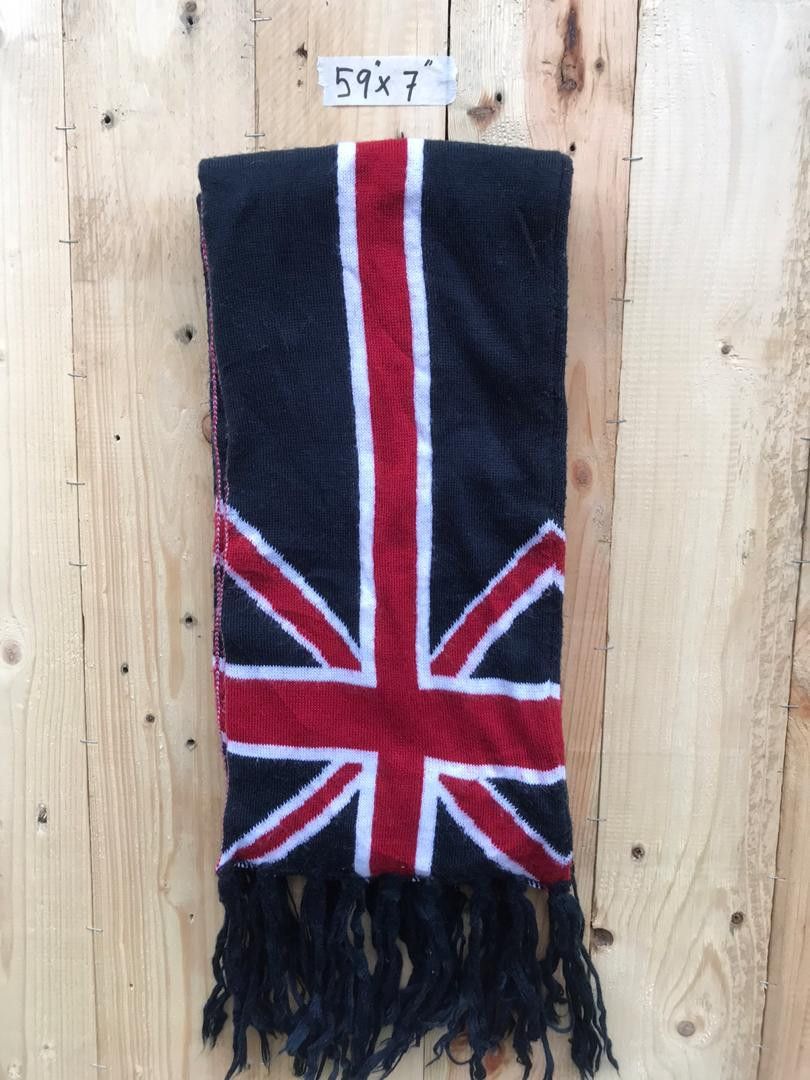 Other Vintage UK Flag Scarf Muffler Big Flag Logo Streetwear Size ONE SIZE - 3 Thumbnail