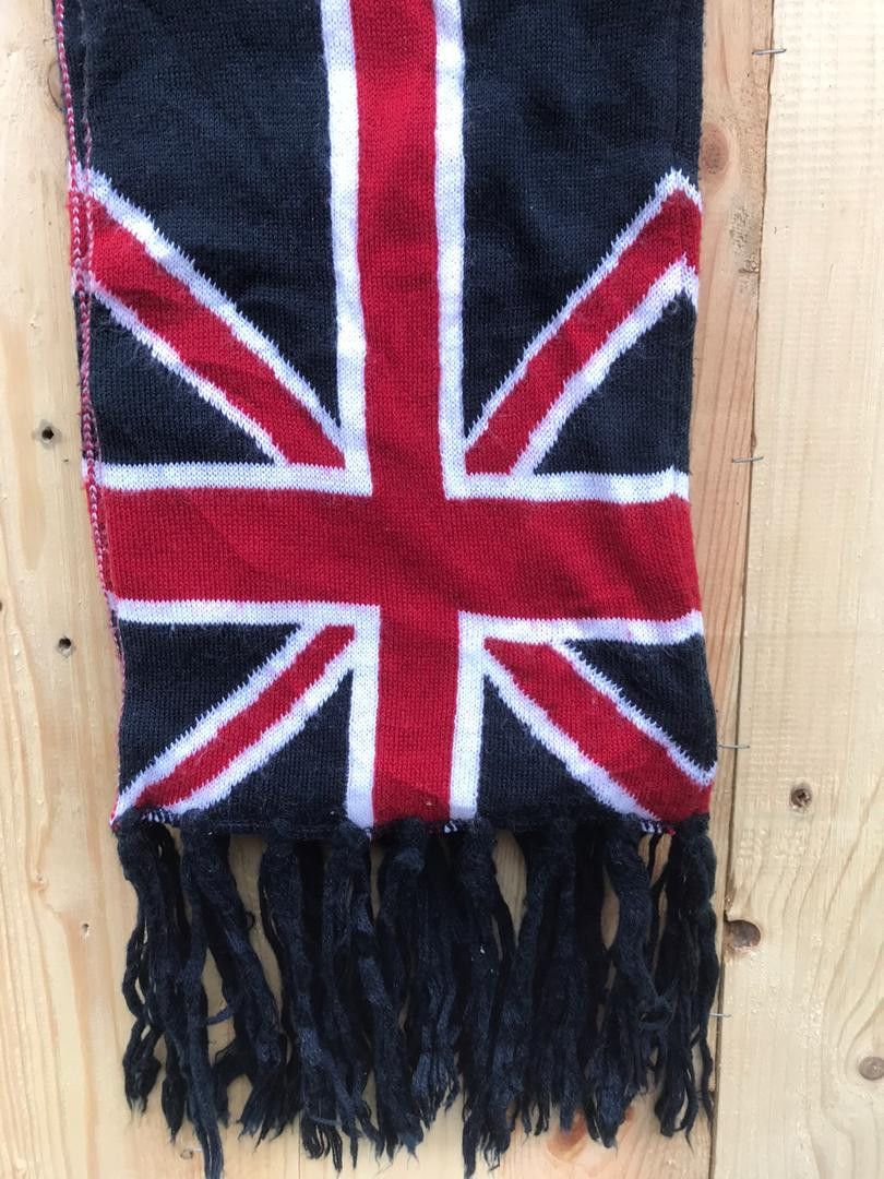 Other Vintage UK Flag Scarf Muffler Big Flag Logo Streetwear Size ONE SIZE - 2 Thumbnail