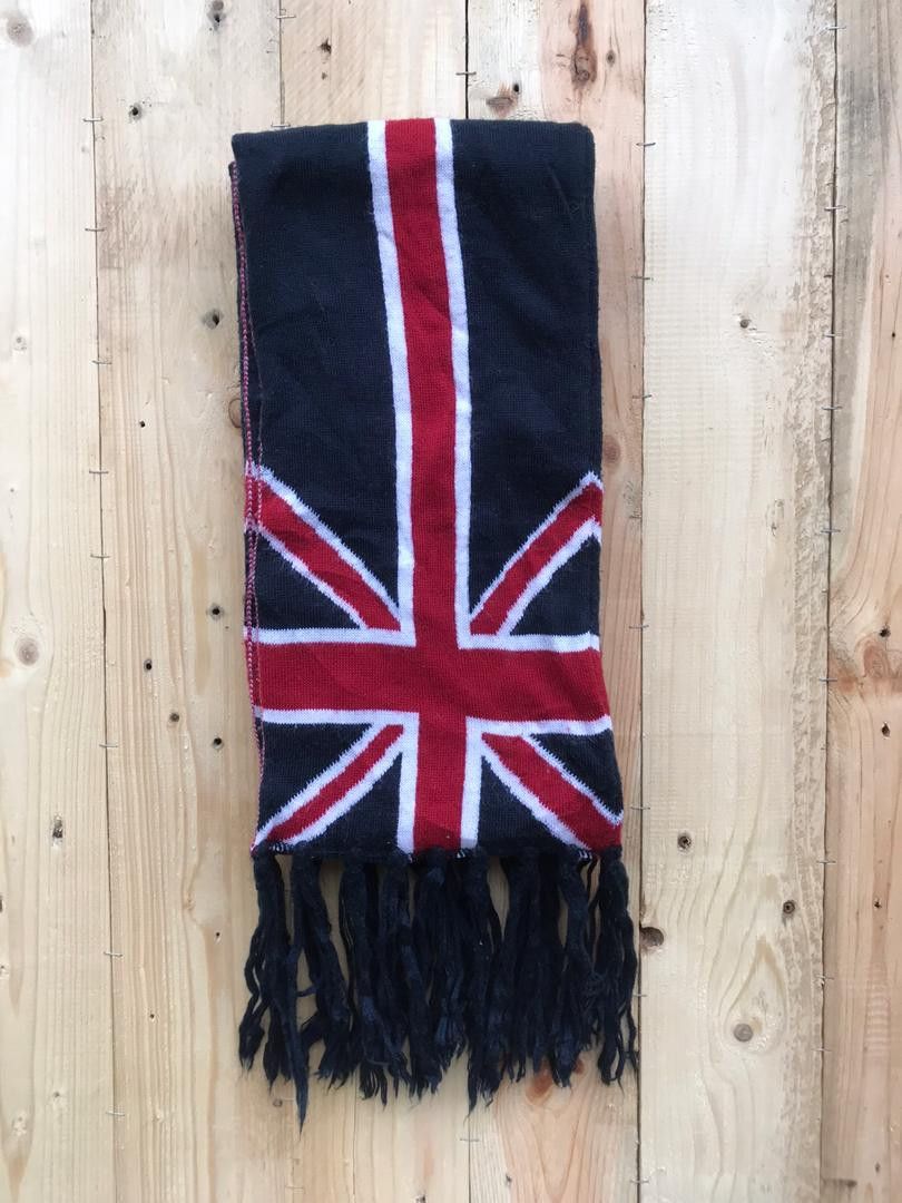 Other Vintage UK Flag Scarf Muffler Big Flag Logo Streetwear Size ONE SIZE - 1 Thumbnail