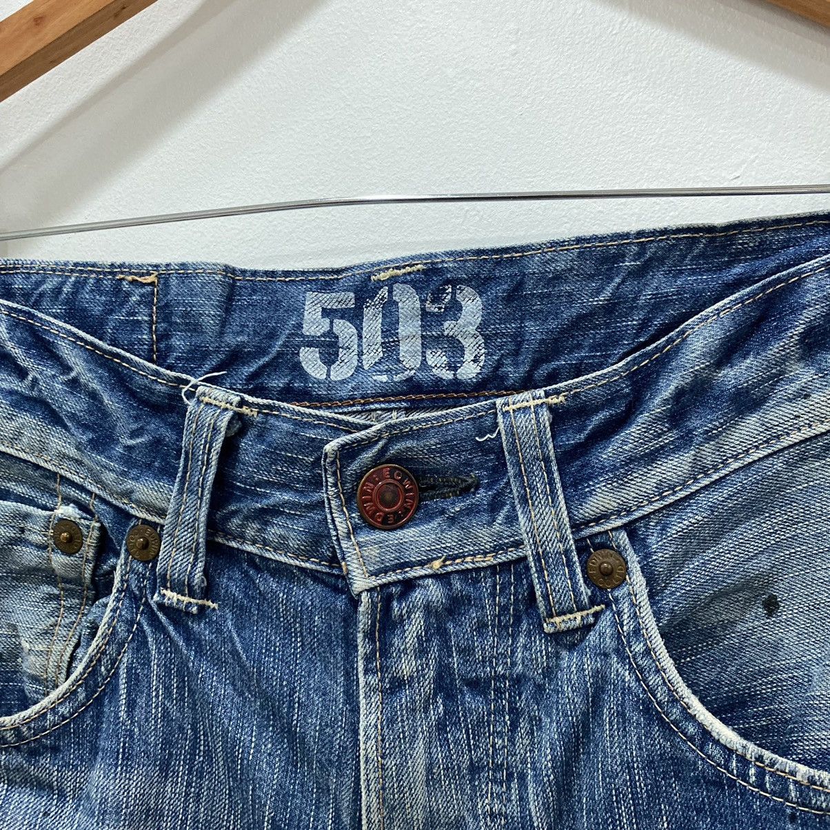 Edwin × Japanese Brand × Vintage Edwin Distressed Painted Flare Denim Jeans Kapital Style Size US 31 - 6 Thumbnail