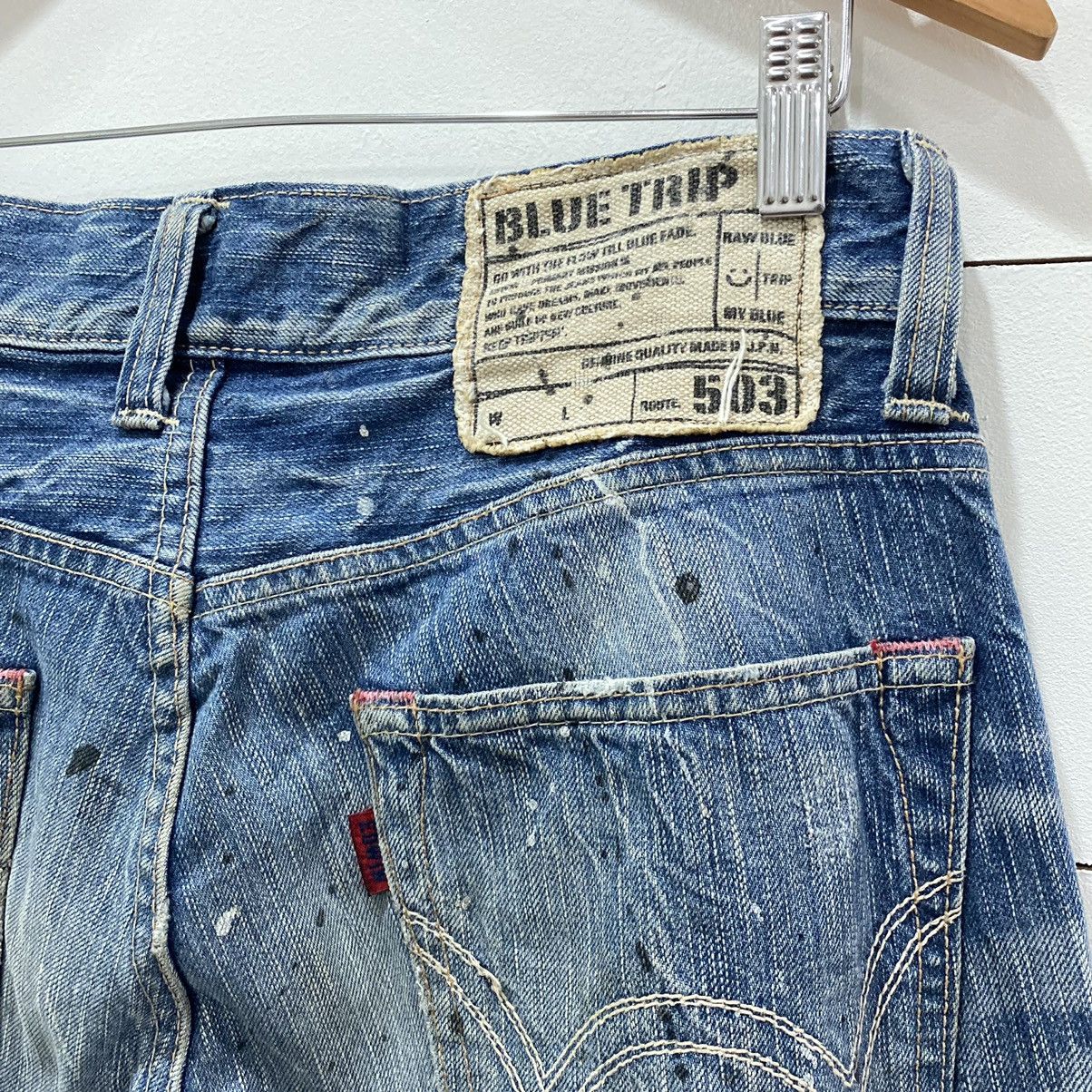 Edwin × Japanese Brand × Vintage Edwin Distressed Painted Flare Denim Jeans Kapital Style Size US 31 - 9 Thumbnail