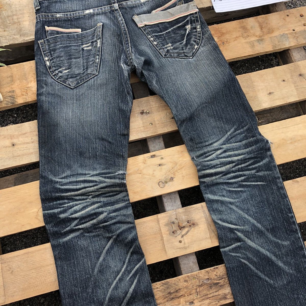 Japanese Brand Number Nine Style Distressed Indian Motocycle Denim Jeans Size US 30 / EU 46 - 6 Thumbnail