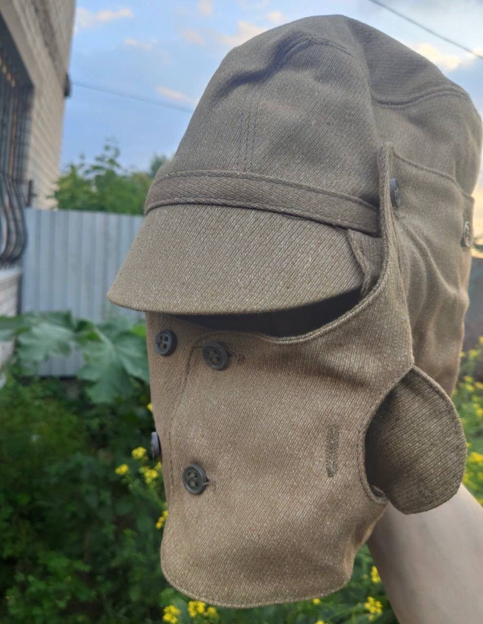 Designer Vintage 70s Ninja Military Men’s Hat Cap Futuristic Style Size ONE SIZE - 5 Thumbnail