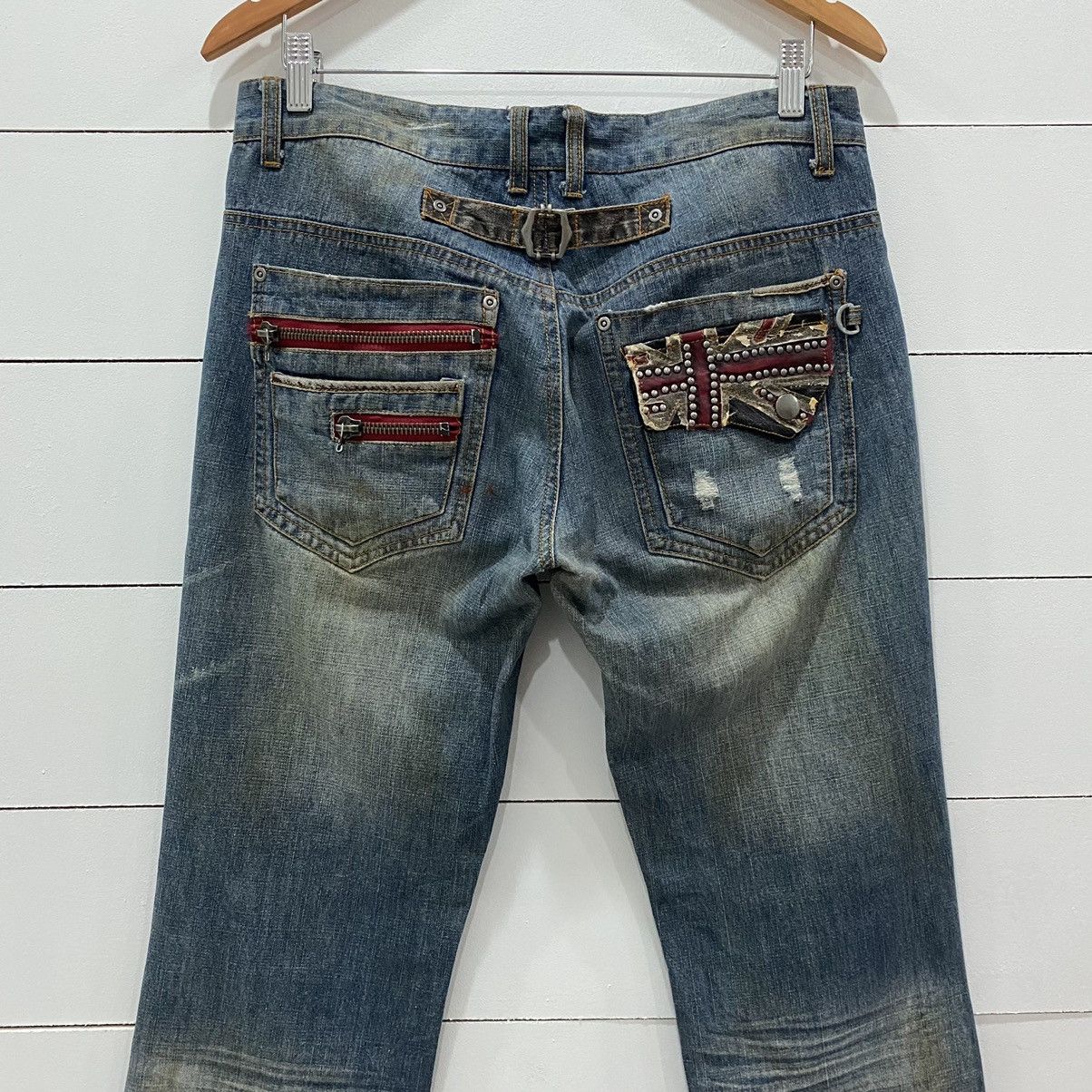semanticdesign Semantic Design Buckle Distressed Denim Jeans Size US 32 / EU 48 - 2 Thumbnail