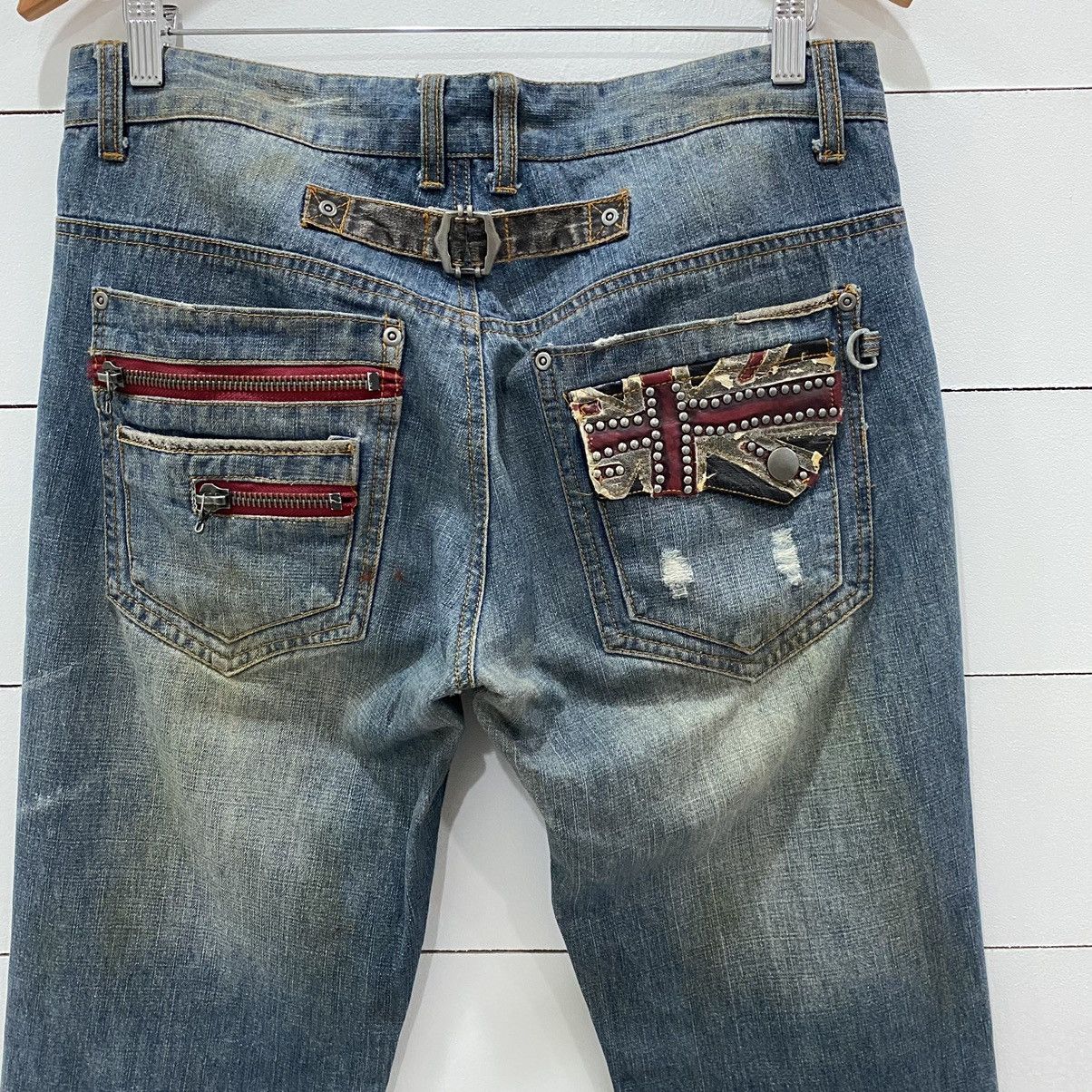 semanticdesign Semantic Design Buckle Distressed Denim Jeans Size US 32 / EU 48 - 4 Thumbnail