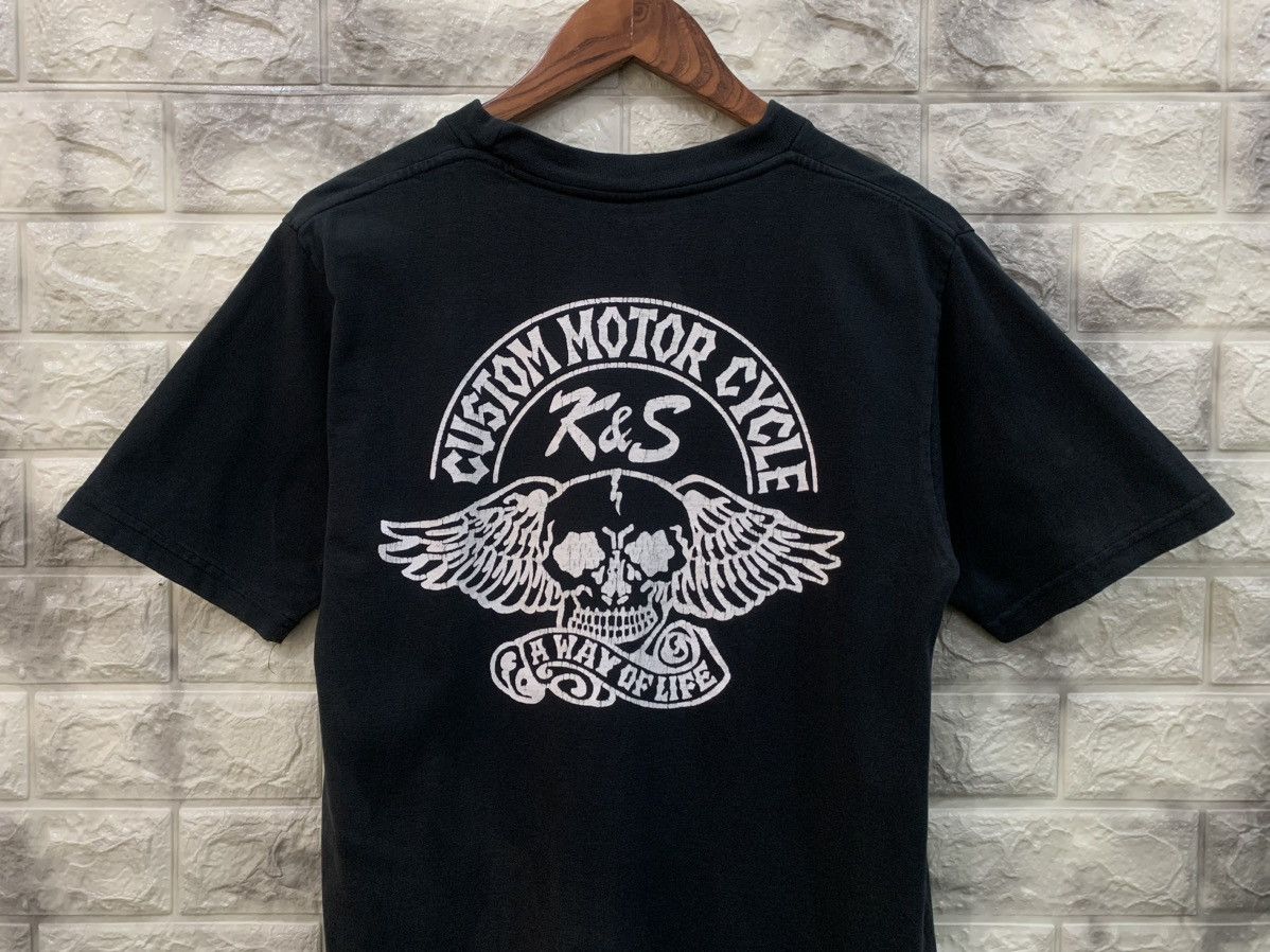 Vintage Vintage K&S Custom Motorcycle Black Tee Size US M / EU 48-50 / 2 - 5 Thumbnail