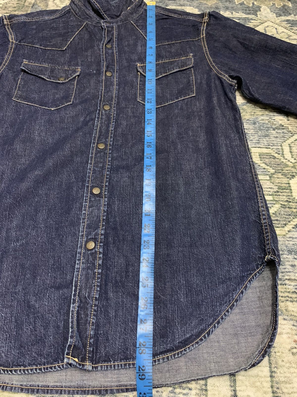 Full Count & Co. × Japanese Brand × Vintage Fullcount Western Denim Snap Button Shirt Size US XS / EU 42 / 0 - 7 Thumbnail