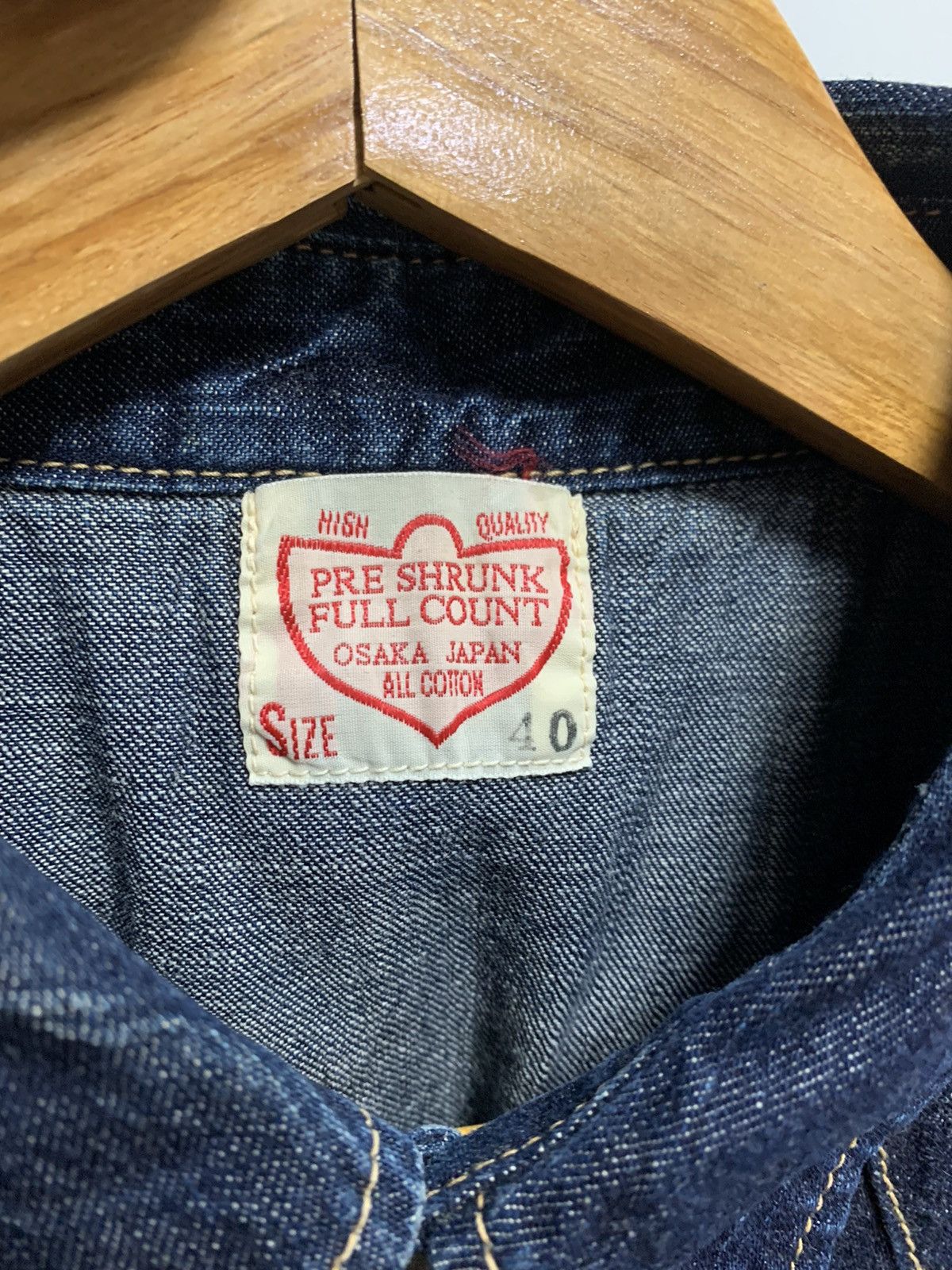 Full Count & Co. × Japanese Brand × Vintage Fullcount Western Denim Snap Button Shirt Size US XS / EU 42 / 0 - 4 Thumbnail