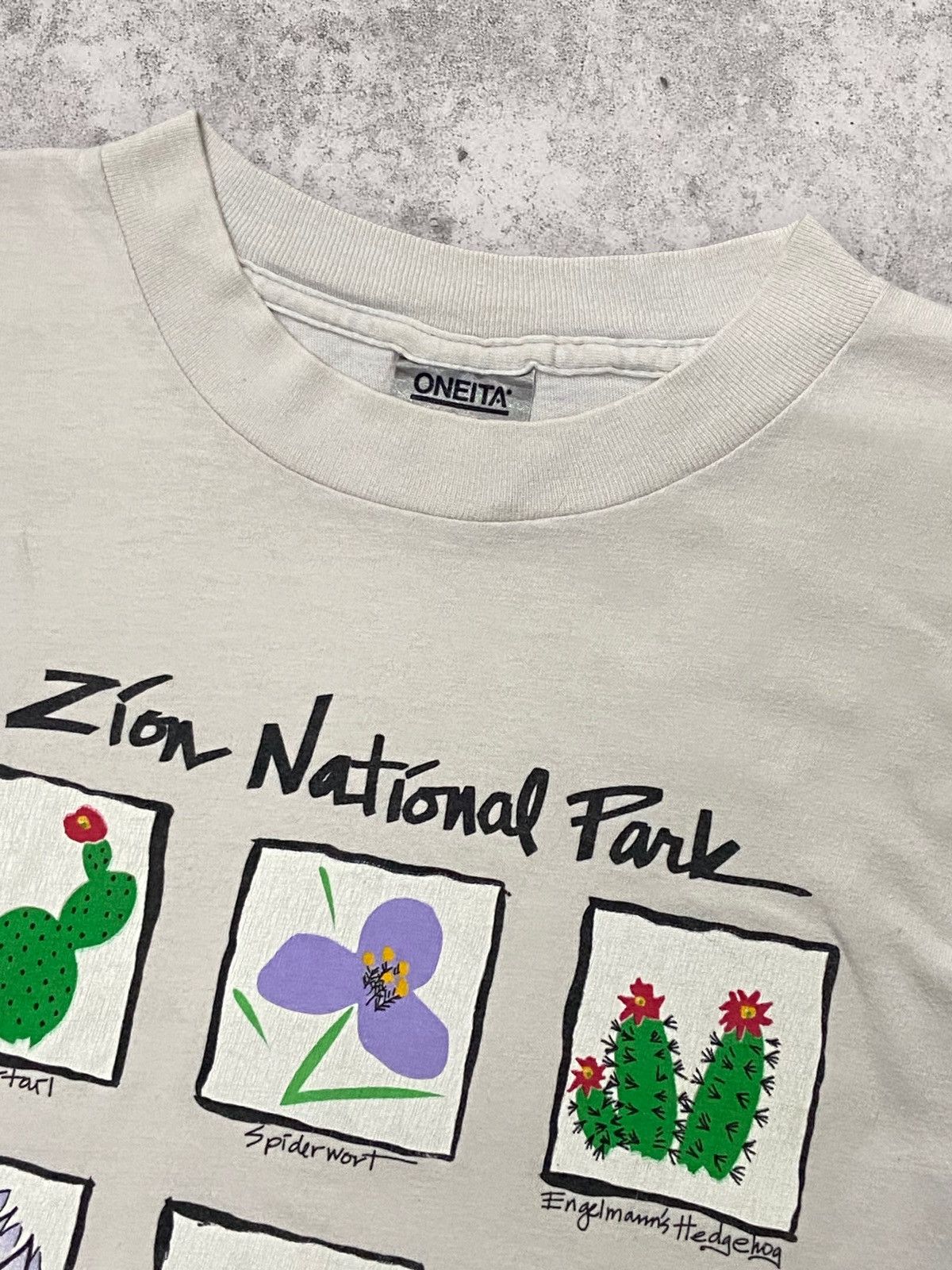 Vintage Vintage 90s Cacti And Wildflower Art Tshirt Size US M / EU 48-50 / 2 - 8 Thumbnail