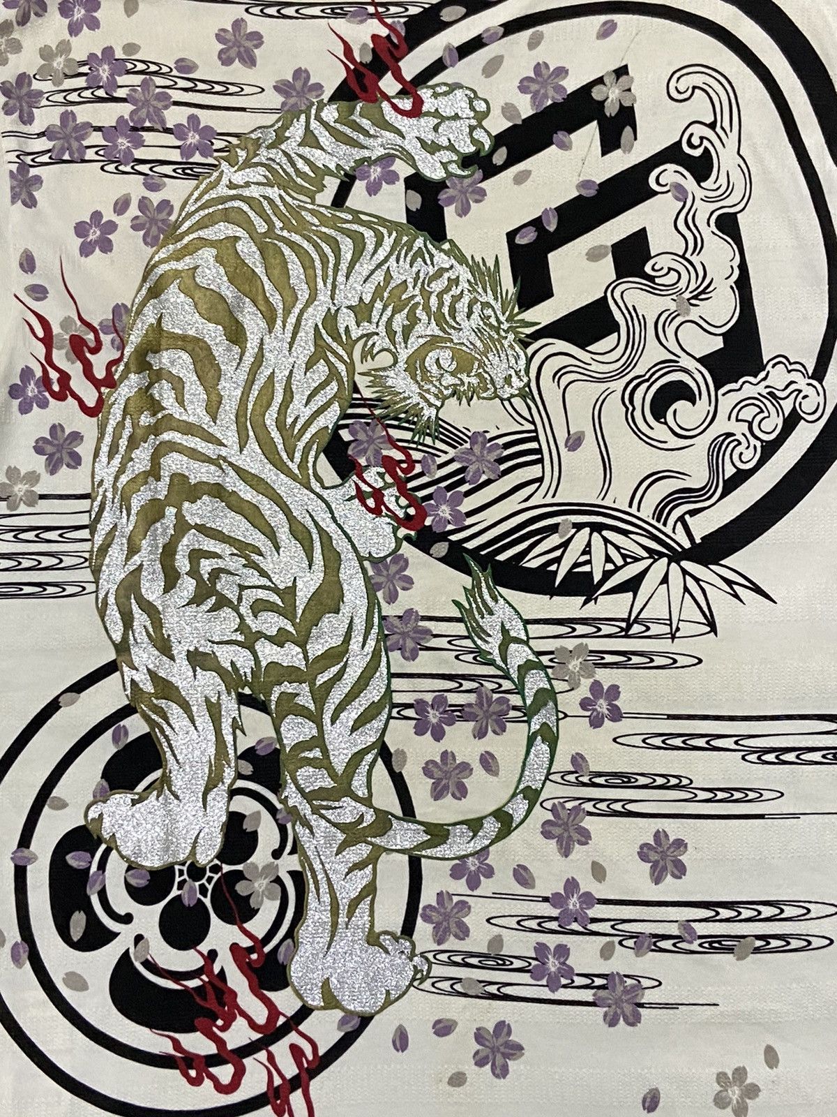 Japanese Brand × Vintage Vintage Karakuri Japan Embossed Tiger Sukajan Yakuza Tshirt Size US M / EU 48-50 / 2 - 6 Thumbnail