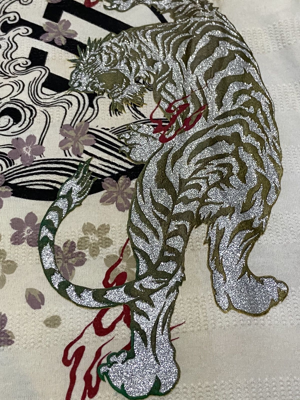 Japanese Brand × Vintage Vintage Karakuri Japan Embossed Tiger Sukajan Yakuza Tshirt Size US M / EU 48-50 / 2 - 11 Thumbnail