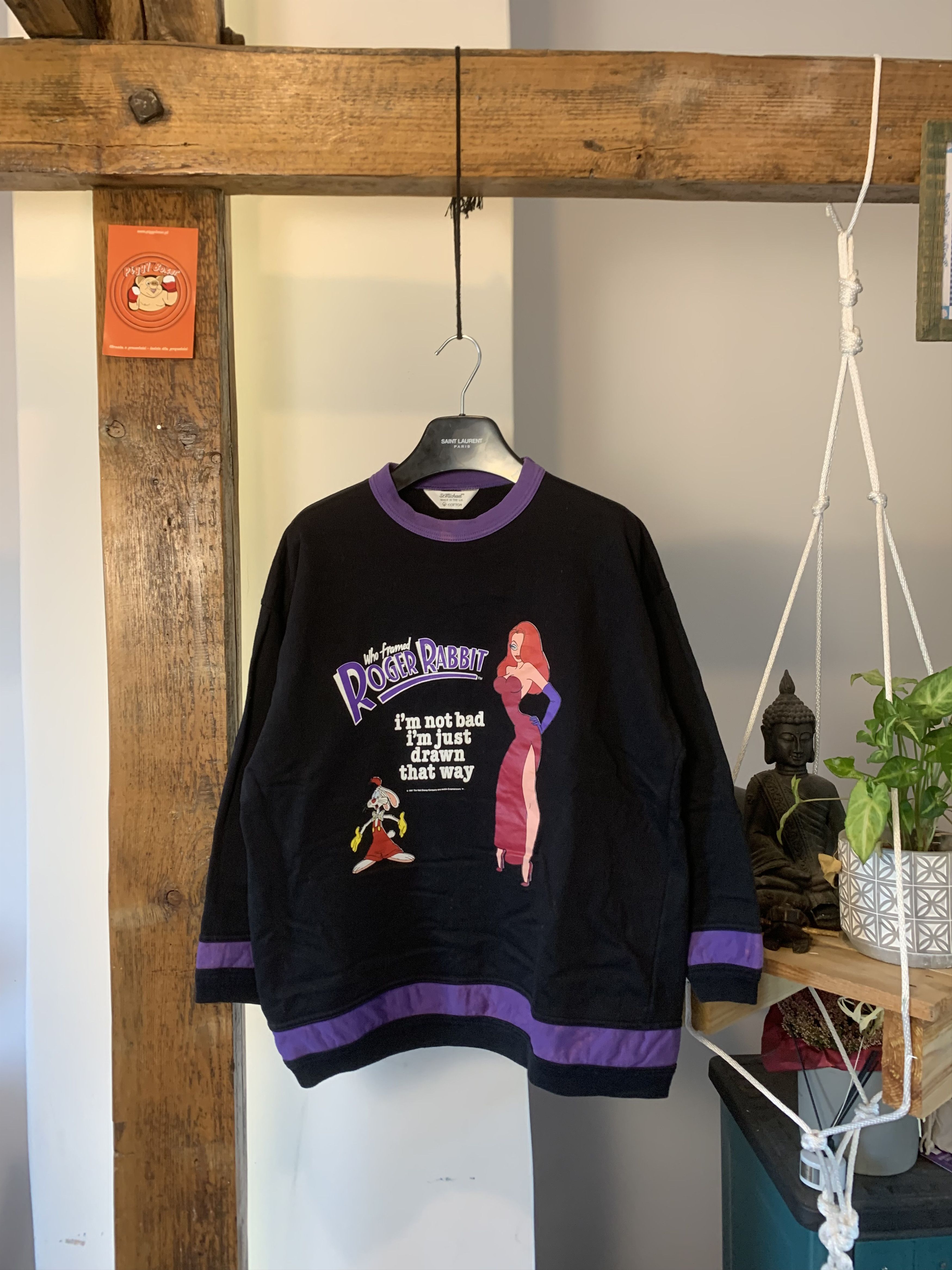 Disney × Vintage 1987 "Who Framed Roger Rabbit" Rare Promo Sweatshirt Size US M / EU 48-50 / 2 - 1 Thumbnail