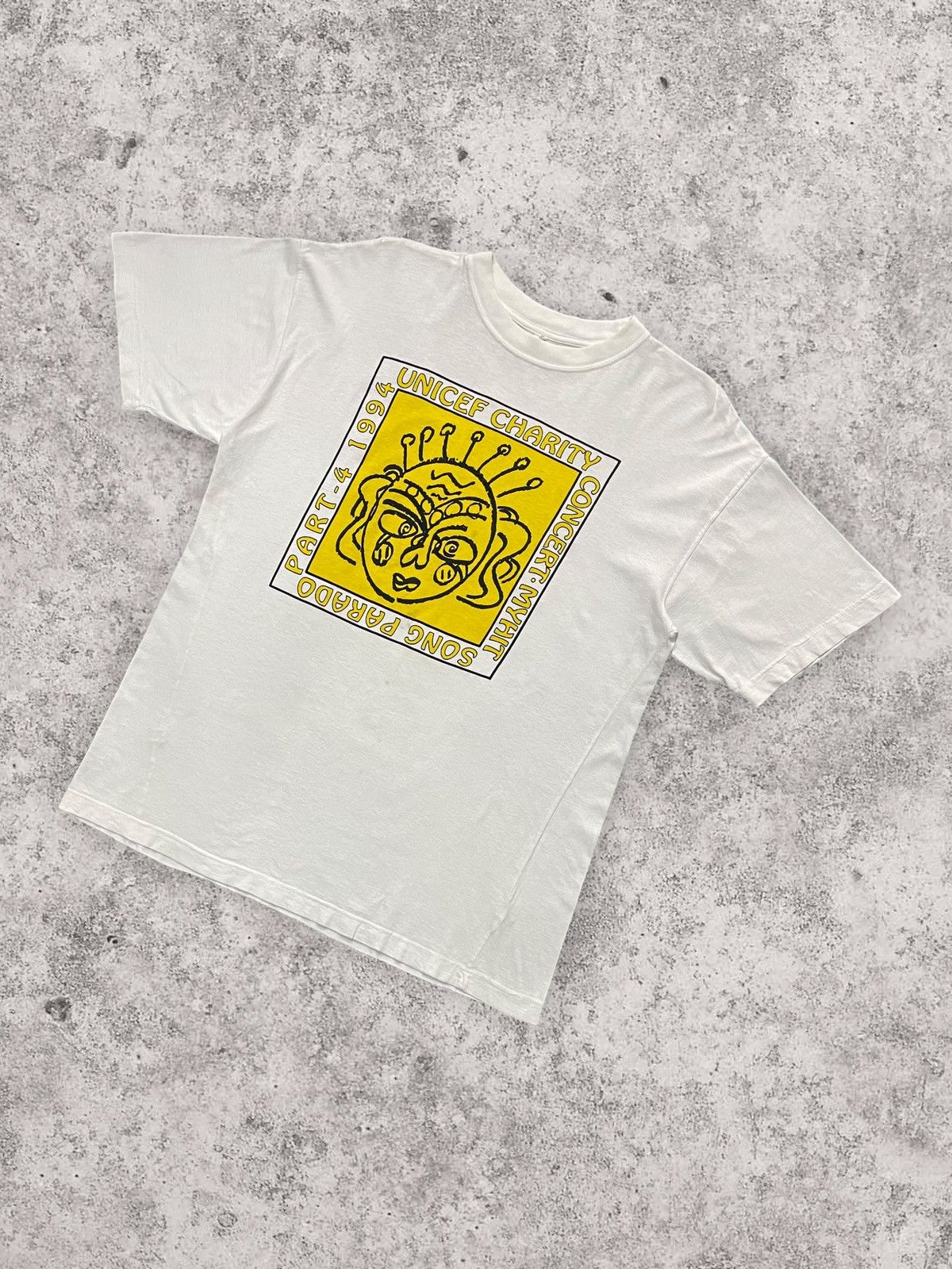 Vintage Vintage 90s Unicef Charity Concert Myhit Art Tshirt Size US M / EU 48-50 / 2 - 2 Thumbnail