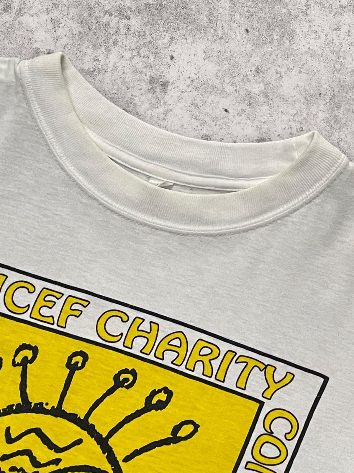 Vintage Vintage 90s Unicef Charity Concert Myhit Art Tshirt Size US M / EU 48-50 / 2 - 6 Thumbnail