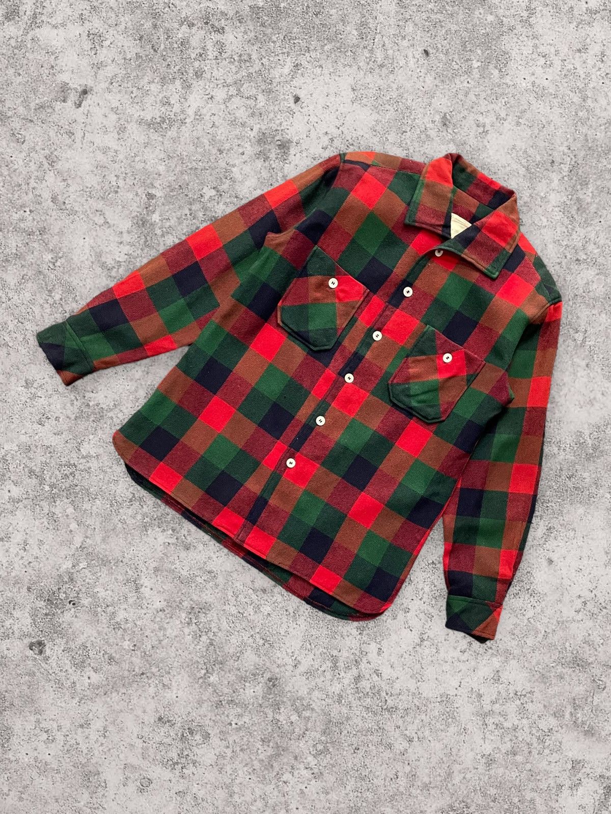 Vintage 80s Daiwa Japan Wool Flannel Shirt