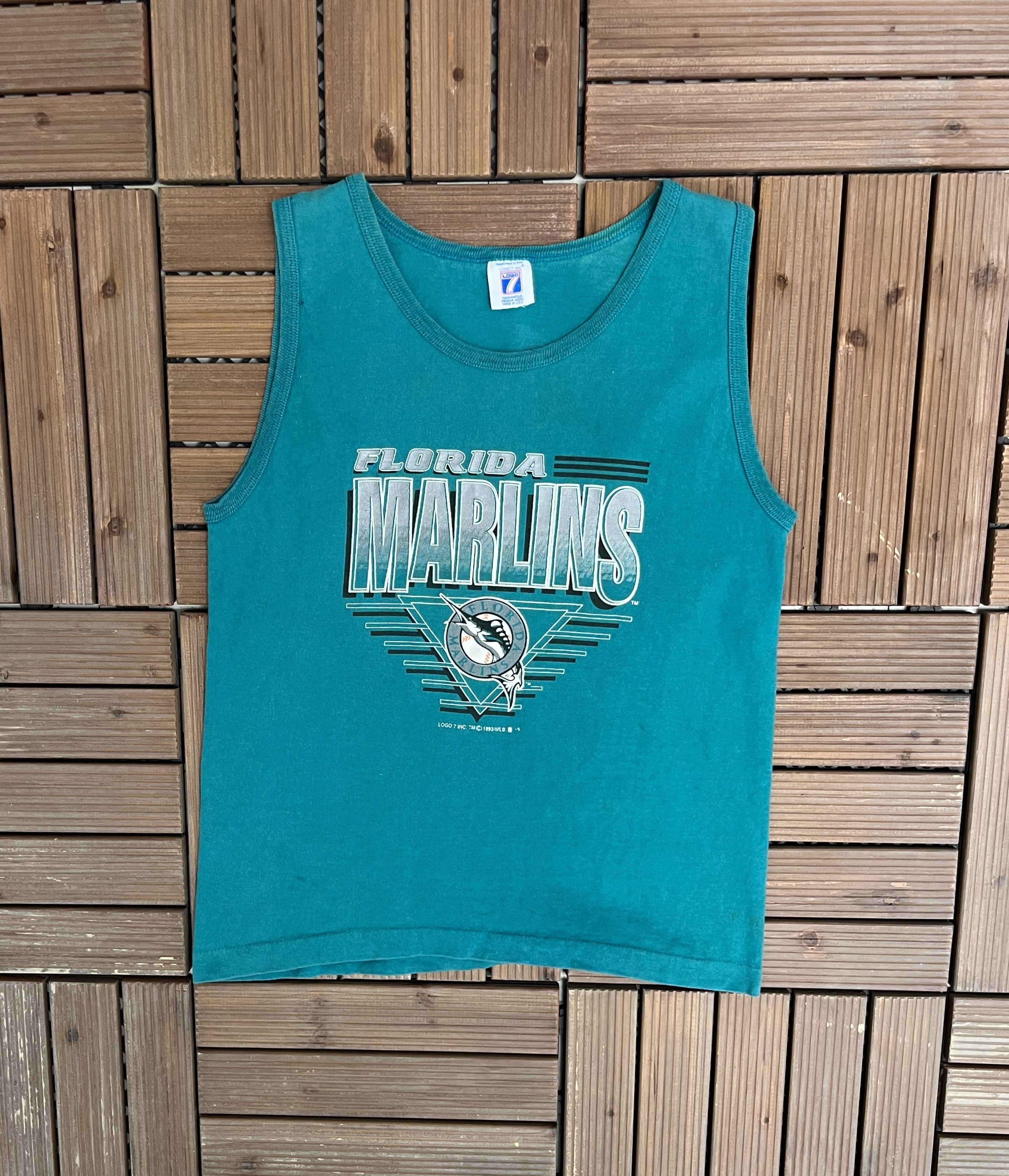 Vintage MLB - Florida Marlins Single Stitch T-Shirt 1993 Medium