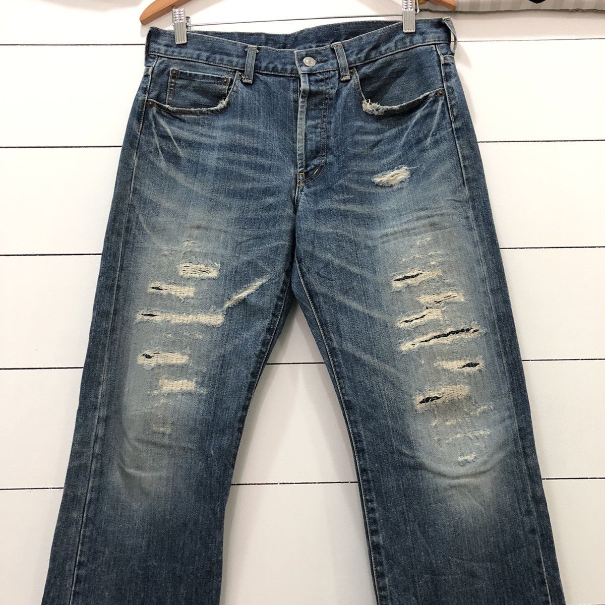 Japanese Brand × Takeo Kikuchi TAKEO KIKUCHI Japan Distressed Denim Jeans Size US 33 - 1 Thumbnail