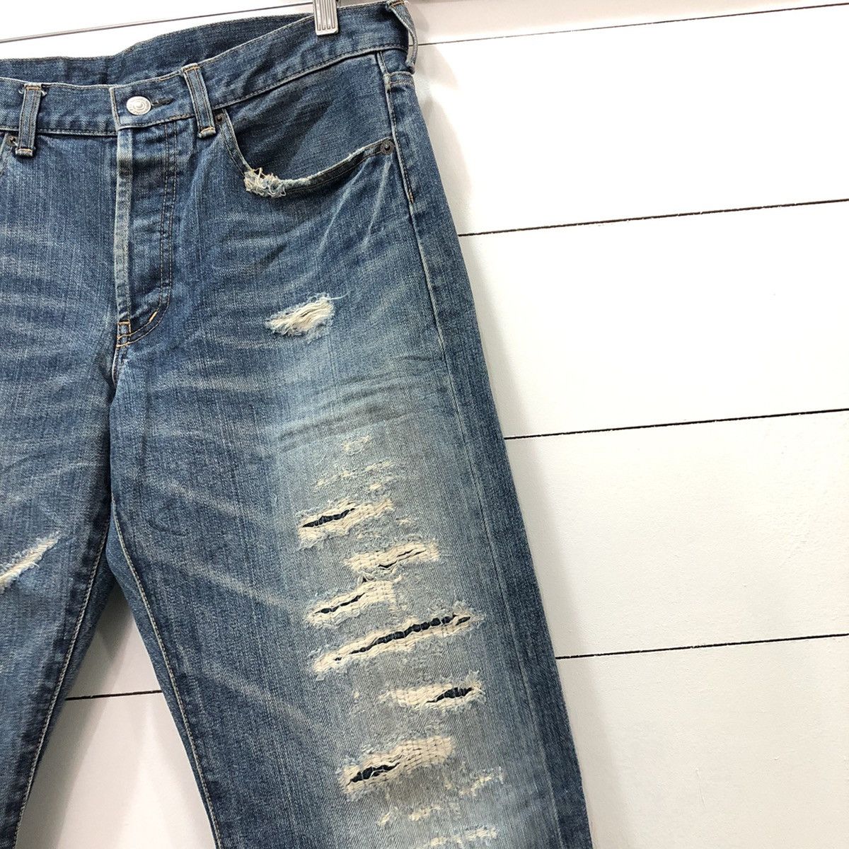 Japanese Brand × Takeo Kikuchi TAKEO KIKUCHI Japan Distressed Denim Jeans Size US 33 - 6 Thumbnail