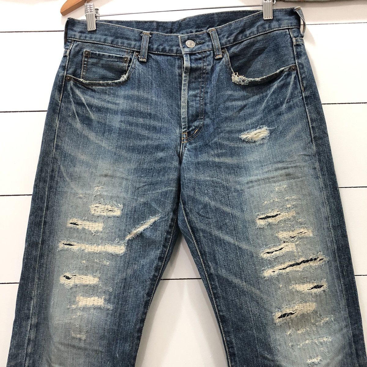 Japanese Brand × Takeo Kikuchi TAKEO KIKUCHI Japan Distressed Denim Jeans Size US 33 - 4 Thumbnail