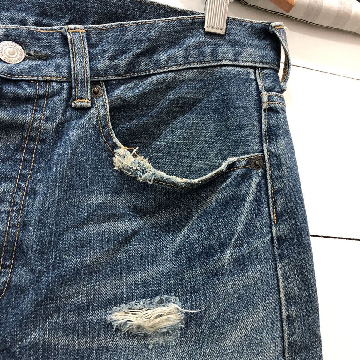 Japanese Brand × Takeo Kikuchi TAKEO KIKUCHI Japan Distressed Denim Jeans Size US 33 - 9 Thumbnail