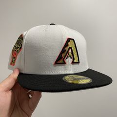 Burgundy Arizona Diamondbacks Gold Visor Gray Bottom 1998 Inaugural Season Side Patch New Era 59FIFTY Fitted 71/2