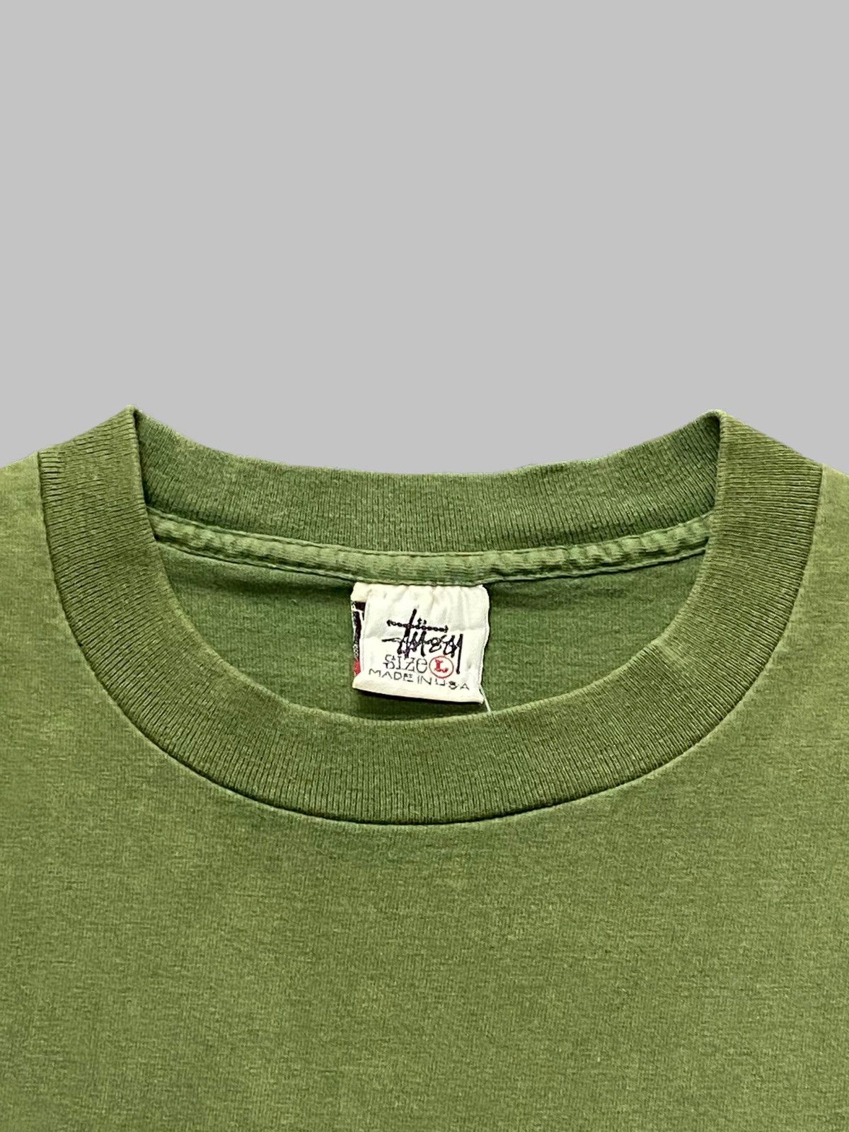 Stussy × Vintage Vintage 90’s Stussy Back Hint Sun Faded Tshirt Size US M / EU 48-50 / 2 - 8 Thumbnail