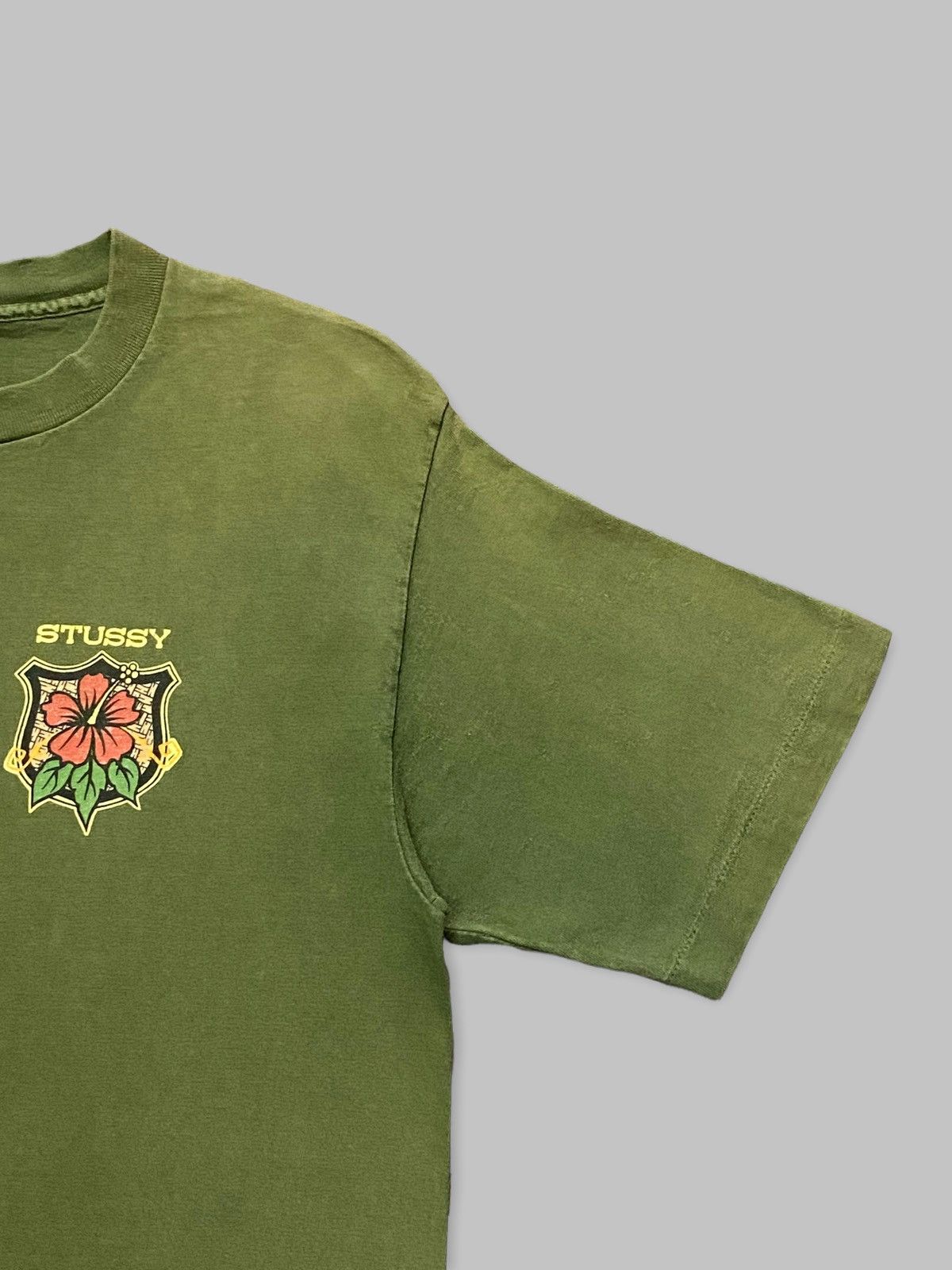 Stussy × Vintage Vintage 90’s Stussy Back Hint Sun Faded Tshirt Size US M / EU 48-50 / 2 - 4 Thumbnail