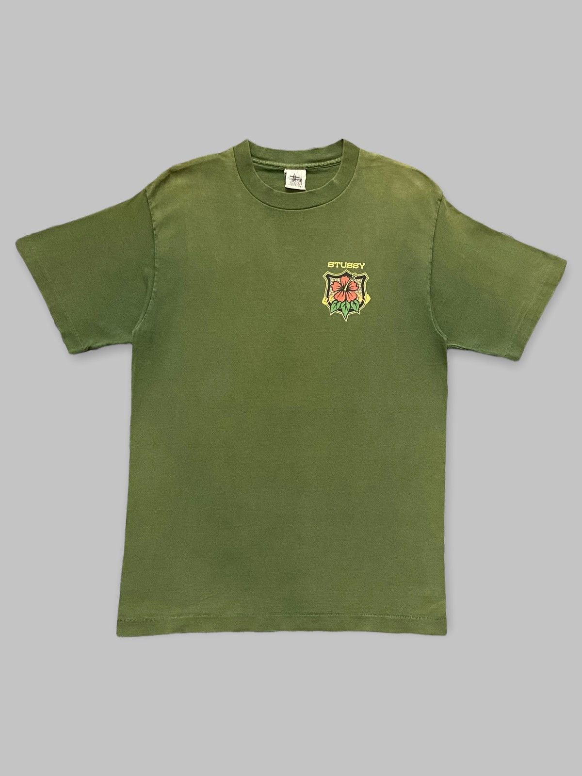 Stussy × Vintage Vintage 90’s Stussy Back Hint Sun Faded Tshirt Size US M / EU 48-50 / 2 - 2 Thumbnail