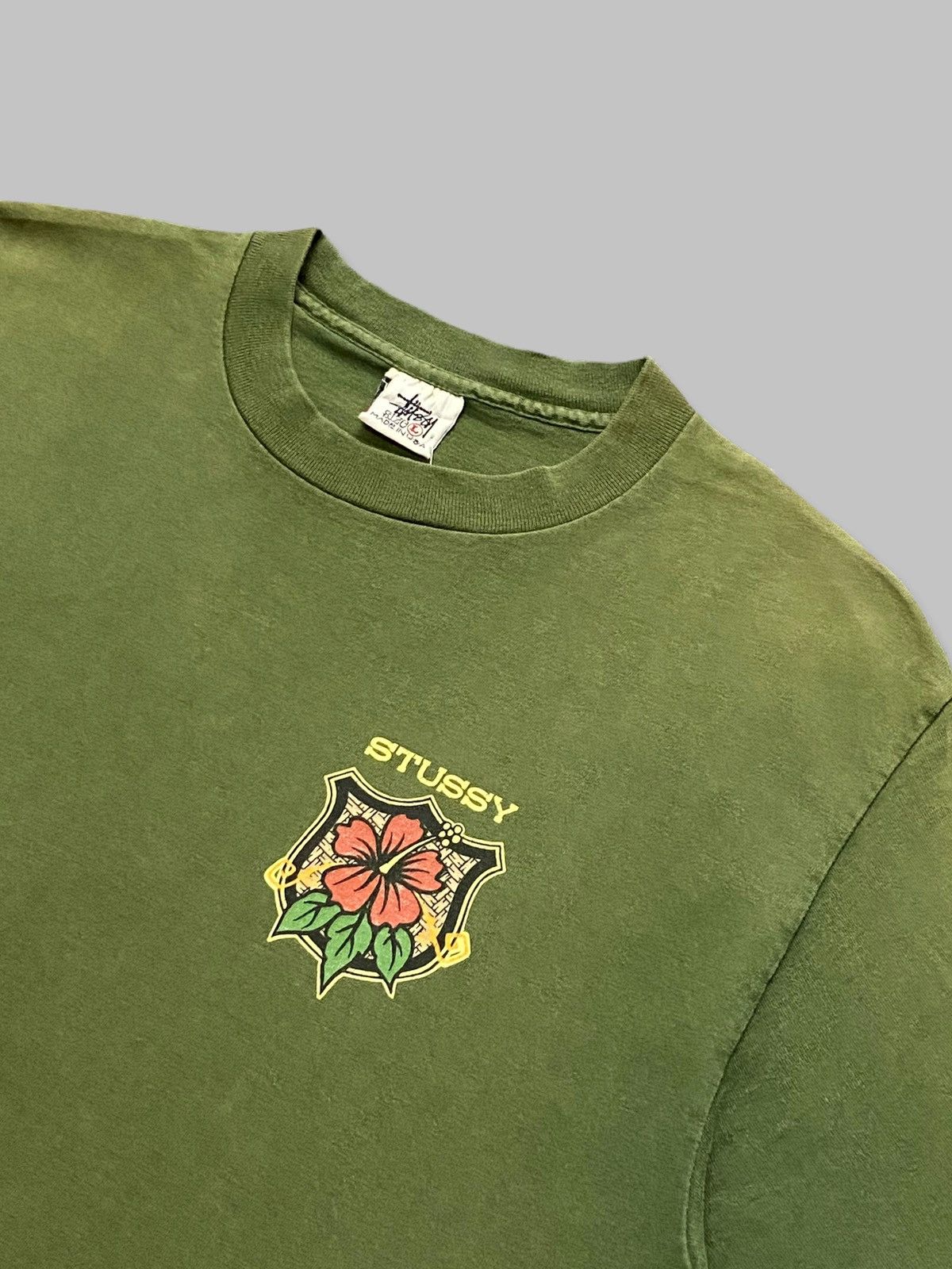 Stussy × Vintage Vintage 90’s Stussy Back Hint Sun Faded Tshirt Size US M / EU 48-50 / 2 - 5 Thumbnail