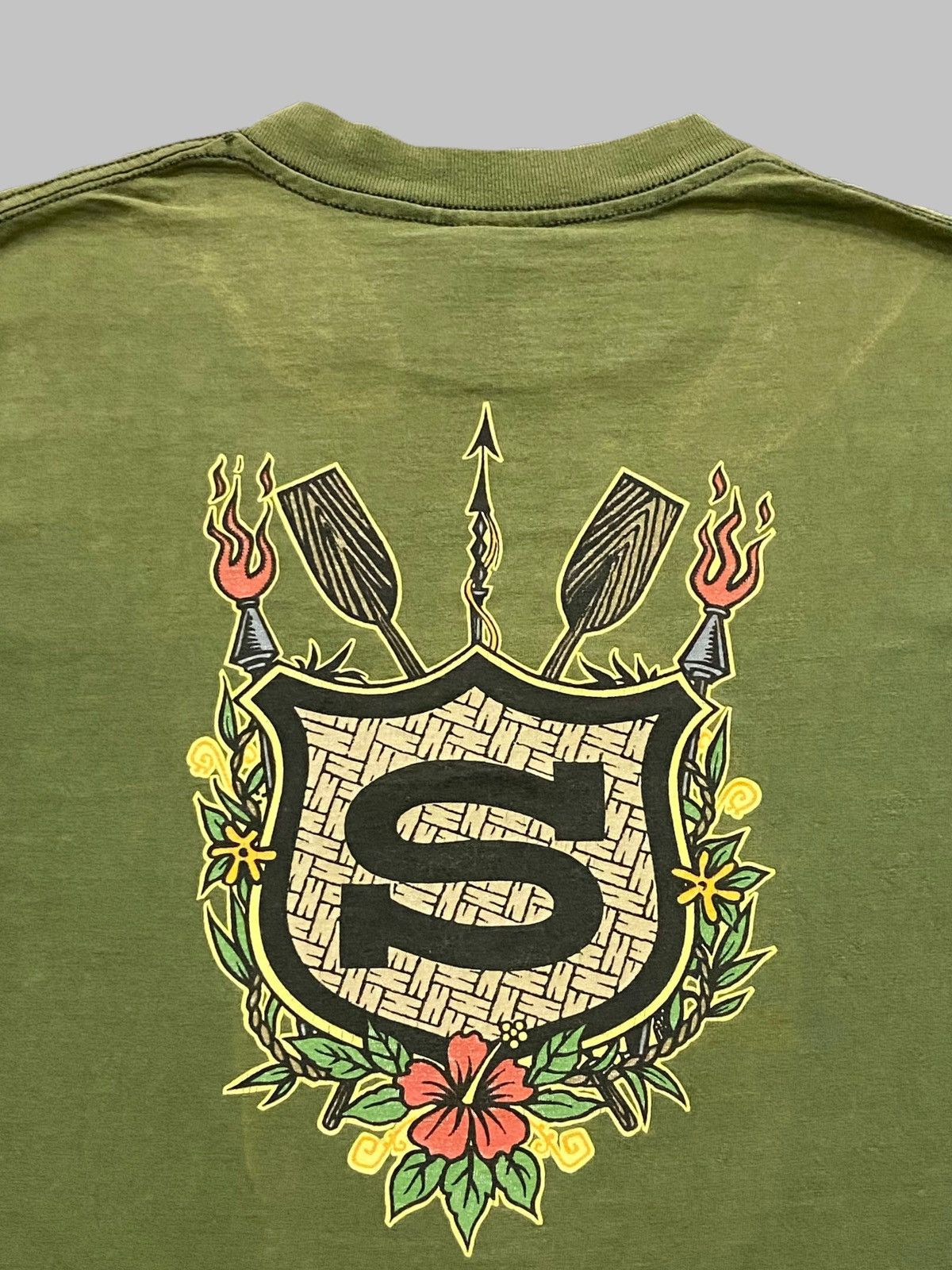 Stussy × Vintage Vintage 90’s Stussy Back Hint Sun Faded Tshirt Size US M / EU 48-50 / 2 - 10 Thumbnail