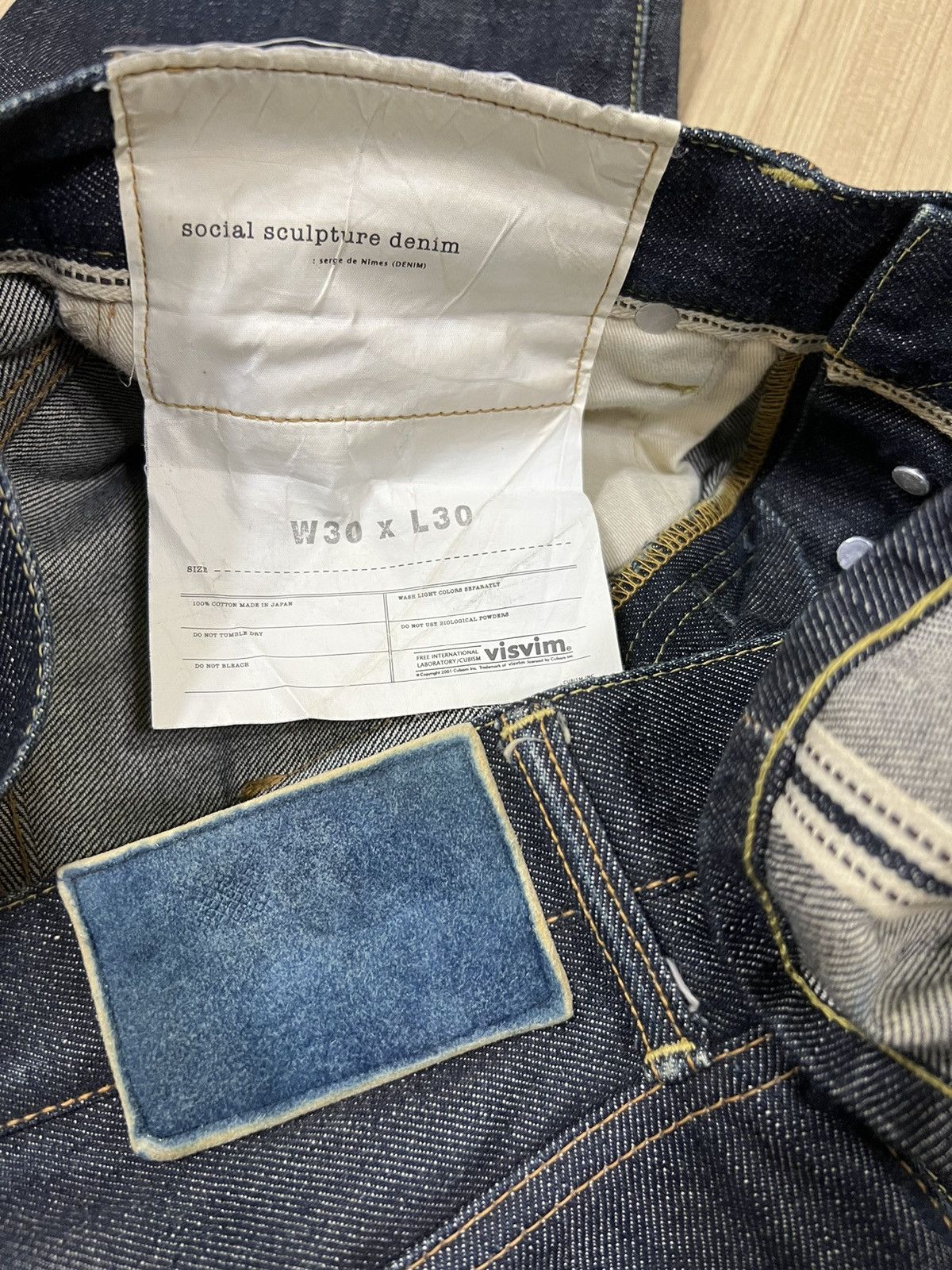 Visvim GRAIL🔥Visvim Social Sculpture 01-2R Selvaged Denim Size US 30 / EU 46 - 14 Thumbnail