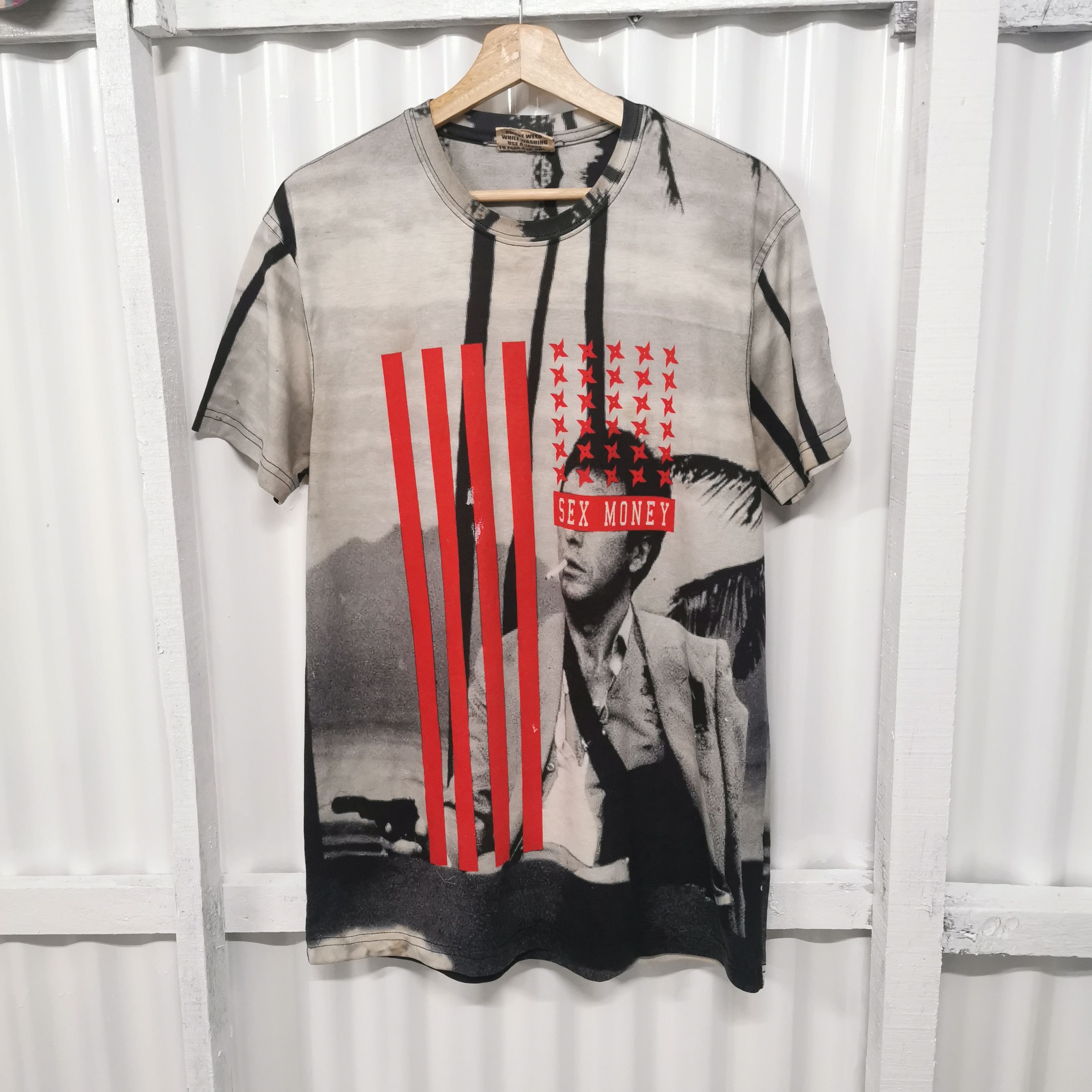 image of Movie x Vintage Scarface Sex Money Weed Full Print Tee, Men's (Size Medium)