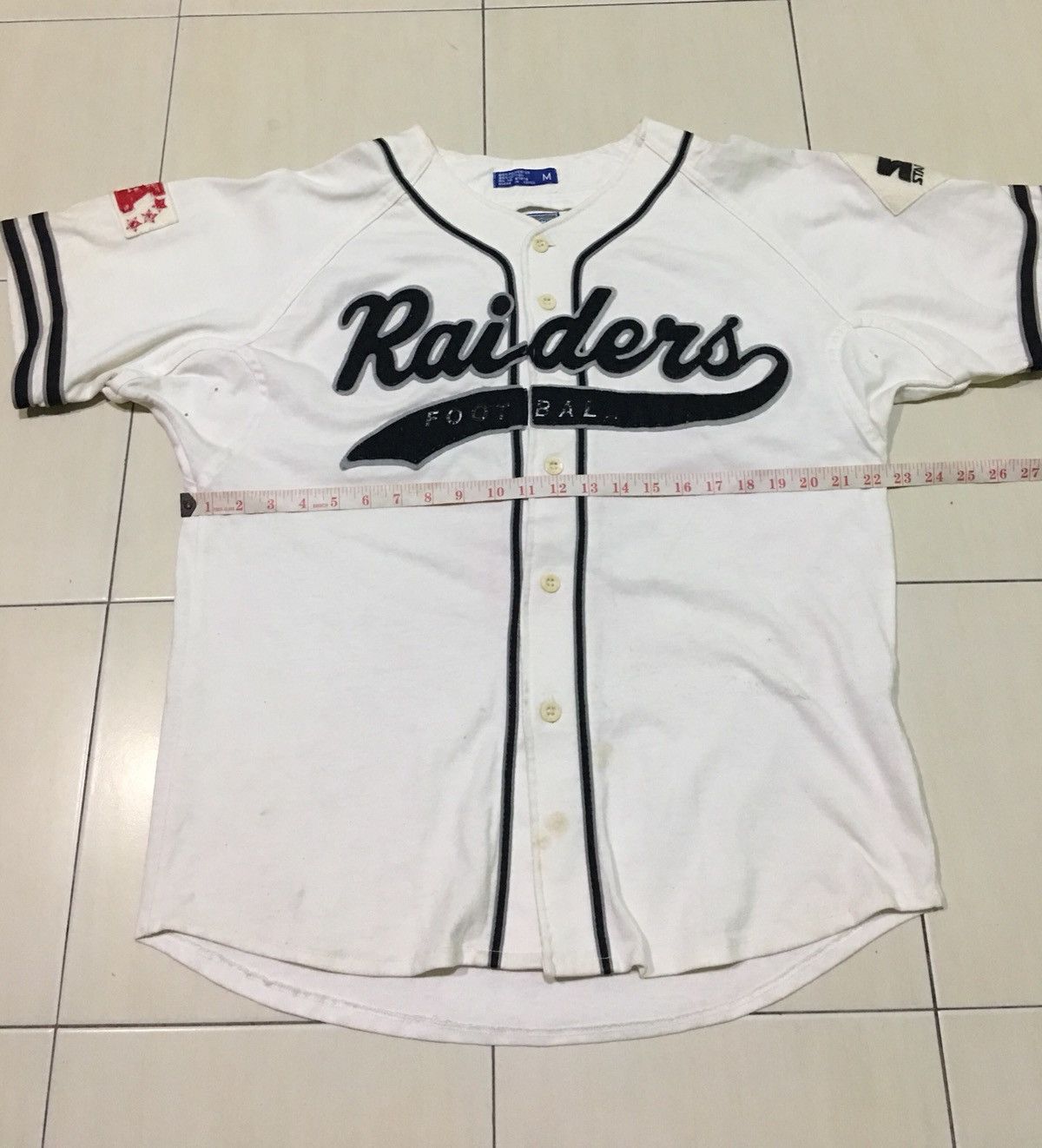 NFL × Starter × Vintage Vintage Starter NFL Button Up Jersey Raiders Football Size US M / EU 48-50 / 2 - 7 Thumbnail
