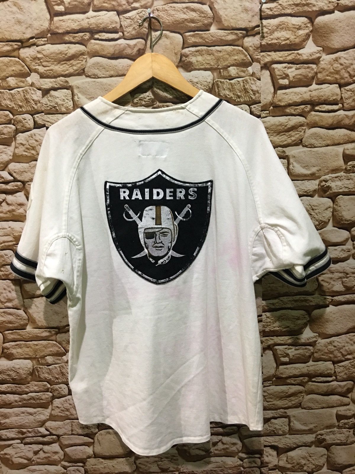 NFL × Starter × Vintage Vintage Starter NFL Button Up Jersey Raiders Football Size US M / EU 48-50 / 2 - 1 Thumbnail