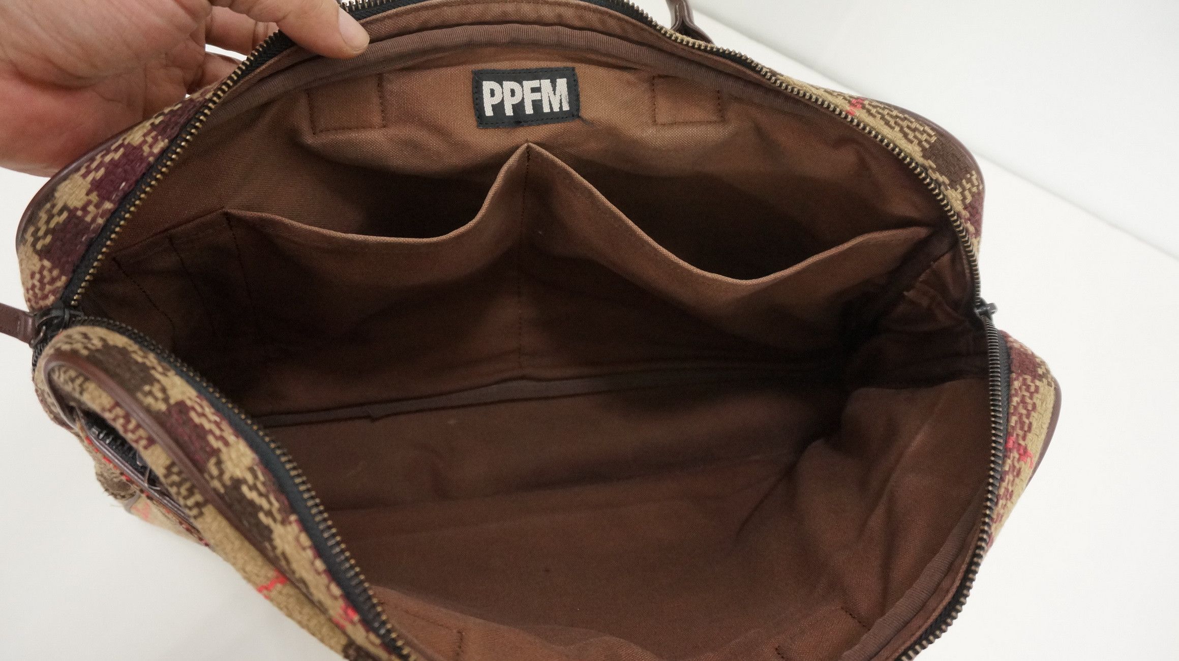 Japanese Brand PPFM Japan Tartan Zipper tote bag Size ONE SIZE - 14 Thumbnail