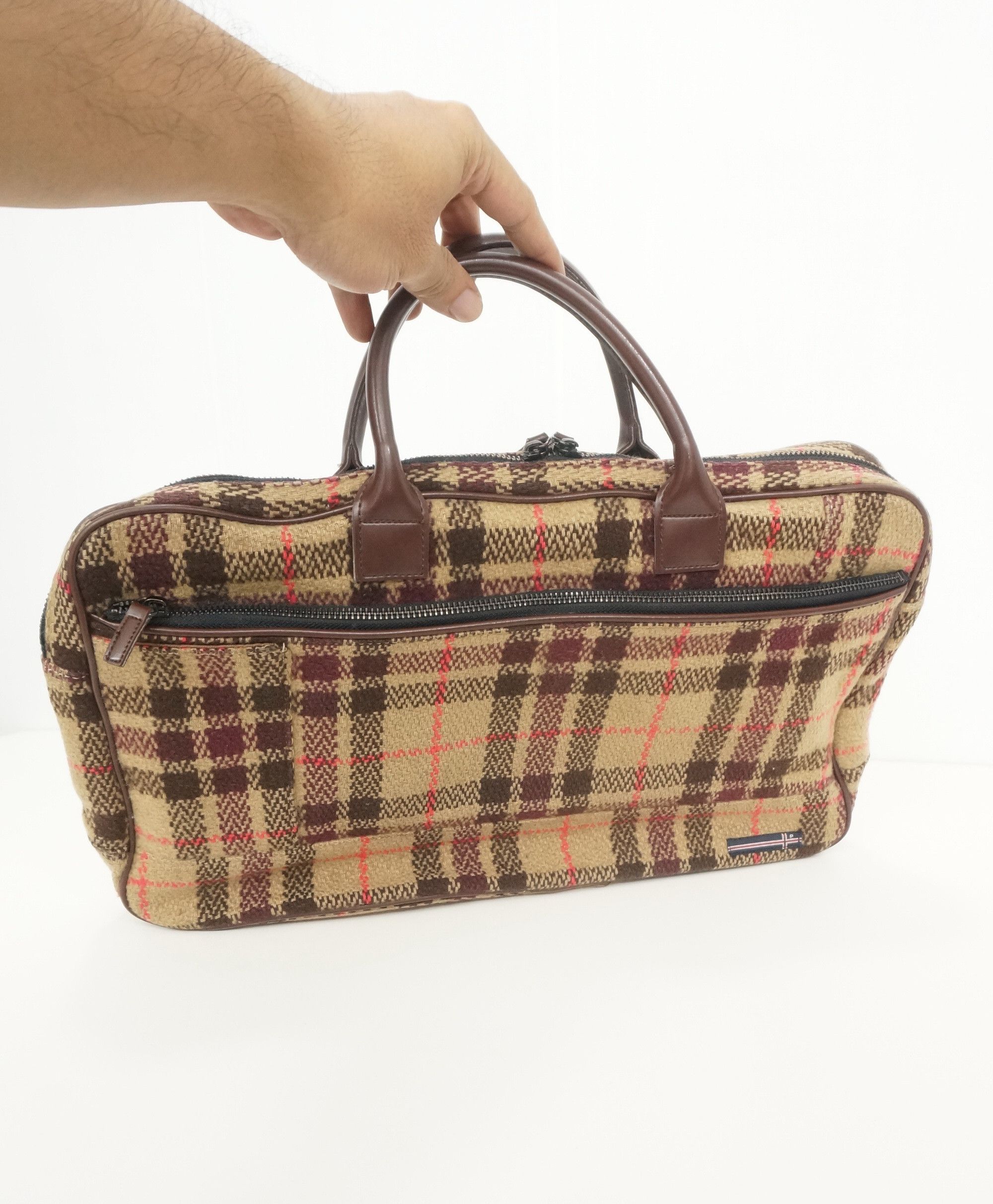 Japanese Brand PPFM Japan Tartan Zipper tote bag Size ONE SIZE - 2 Thumbnail