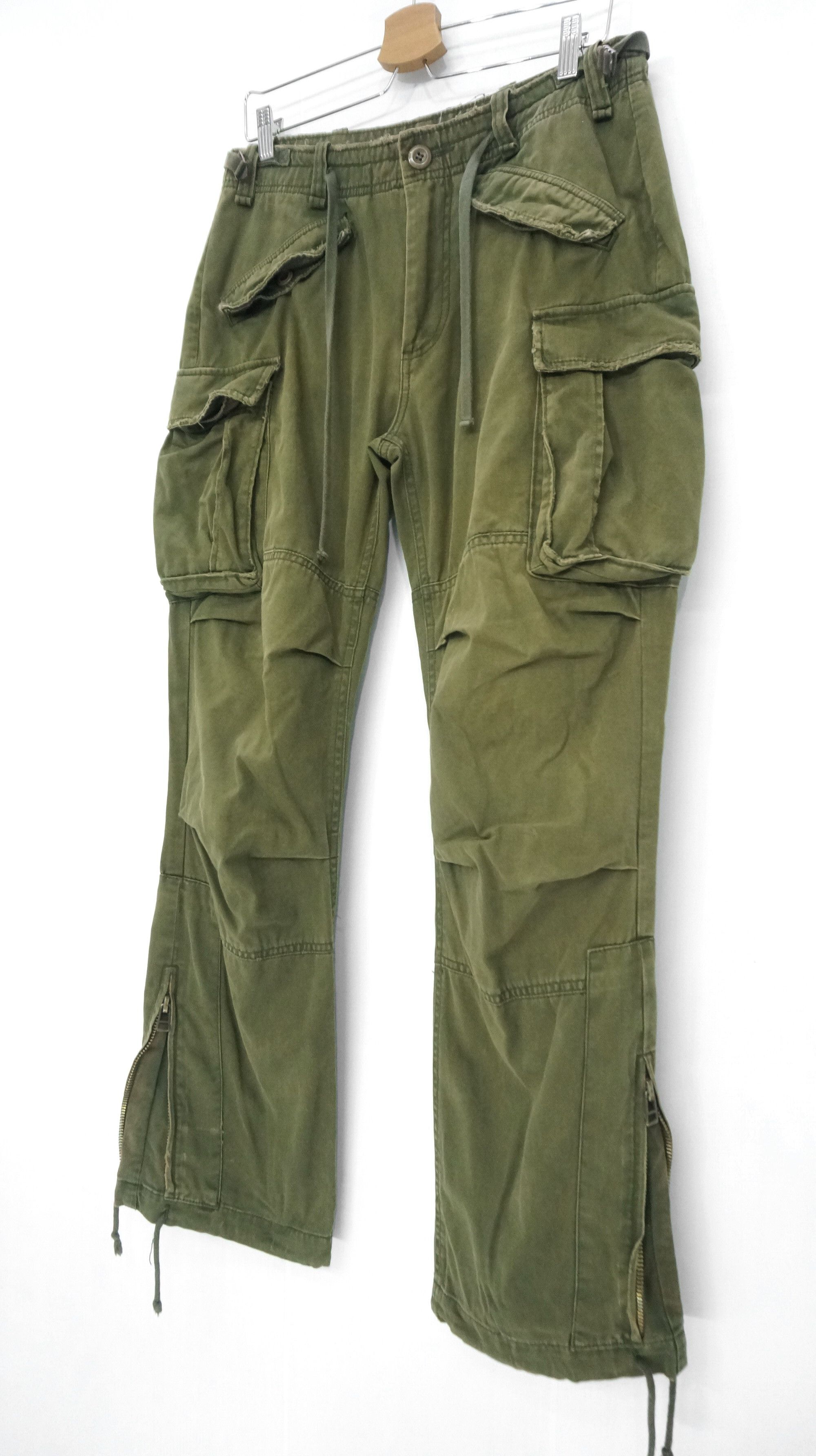 Japanese Brand VTG 🔥 MANGROVE Japan Distressed Tactical Bondage Cargo Pant Size US 31 - 1 Thumbnail