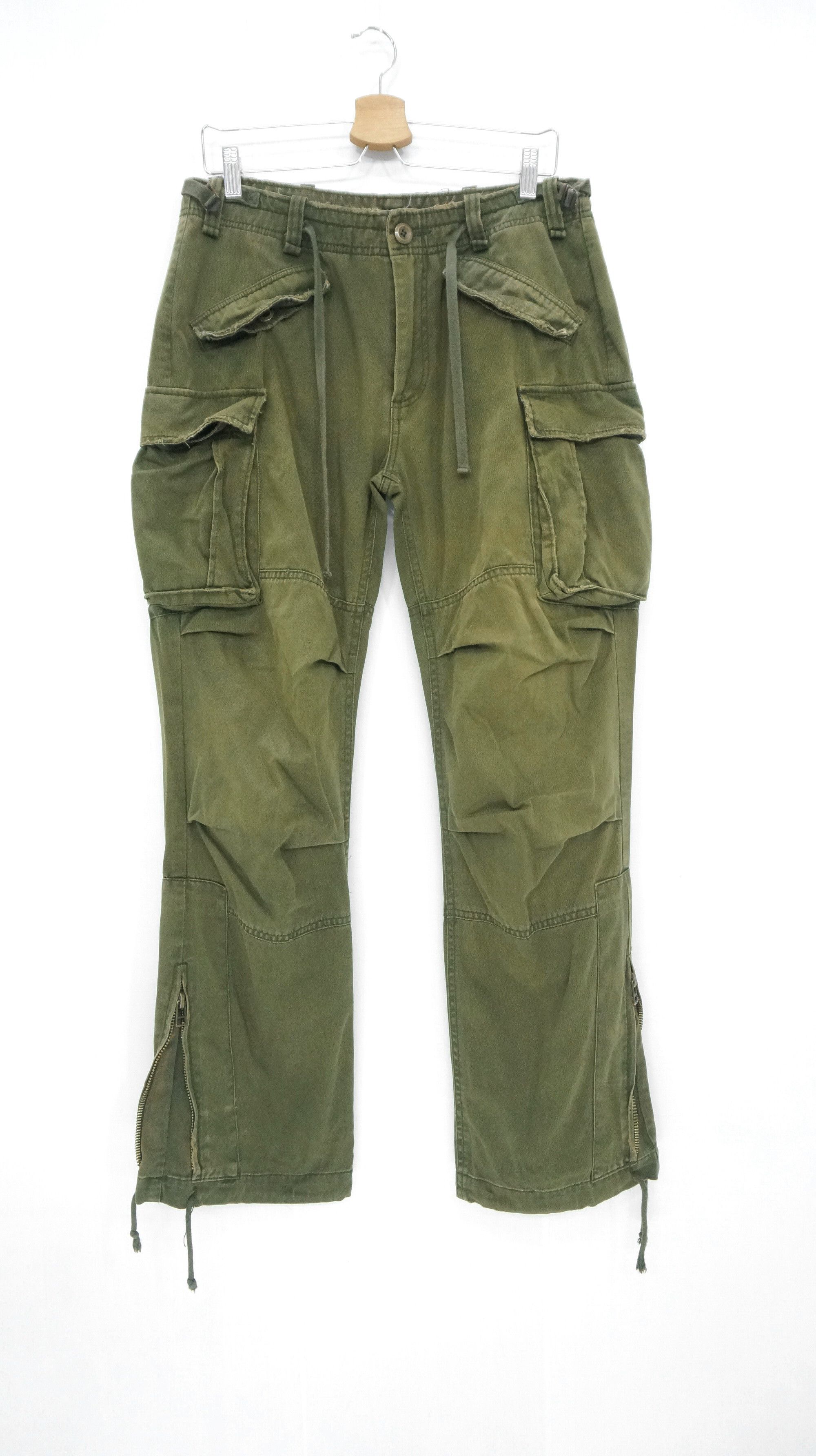 Japanese Brand VTG 🔥 MANGROVE Japan Distressed Tactical Bondage Cargo Pant Size US 31 - 3 Thumbnail